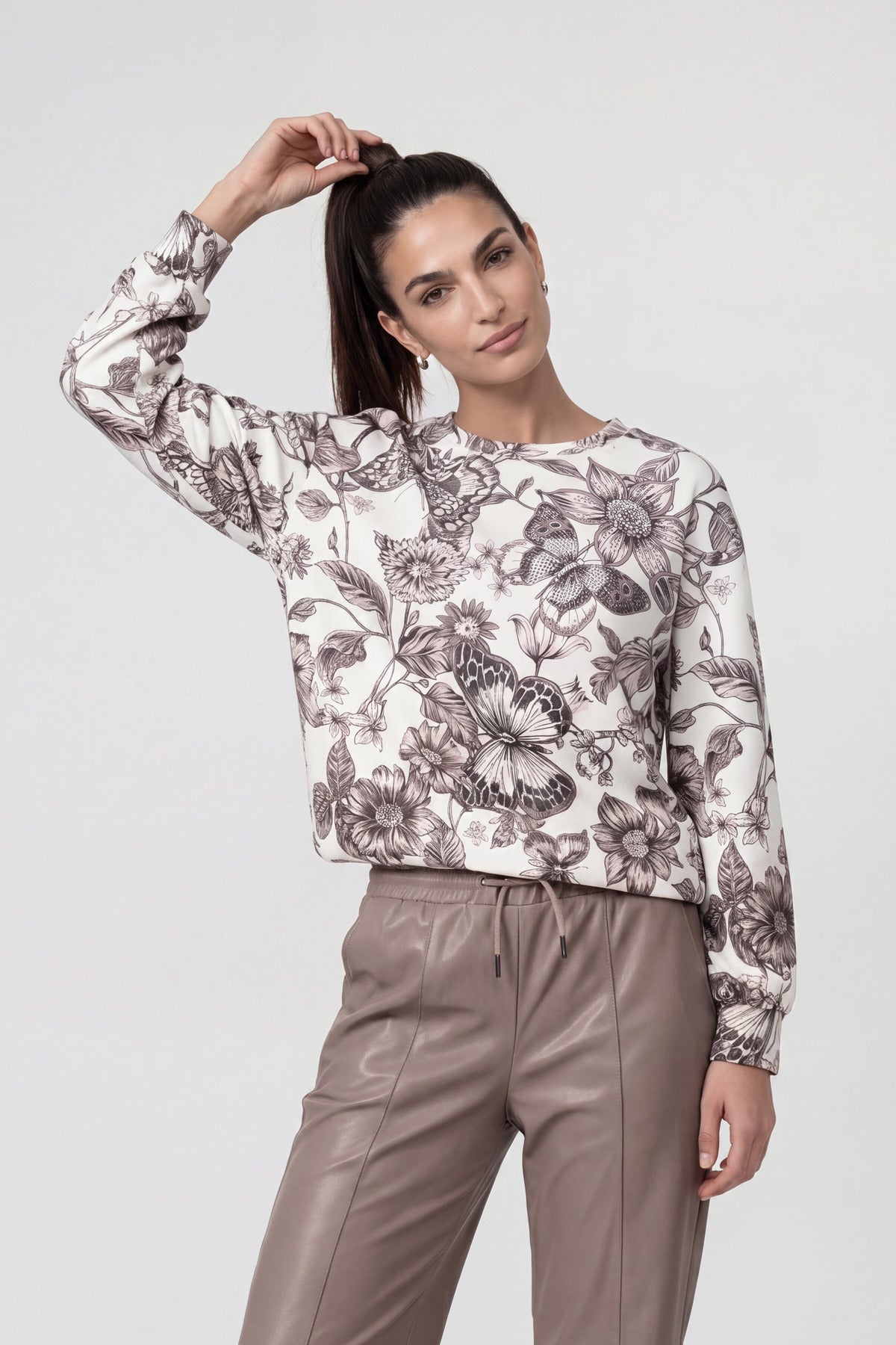 Monari Damen T-Shirts  Taupe Gemus