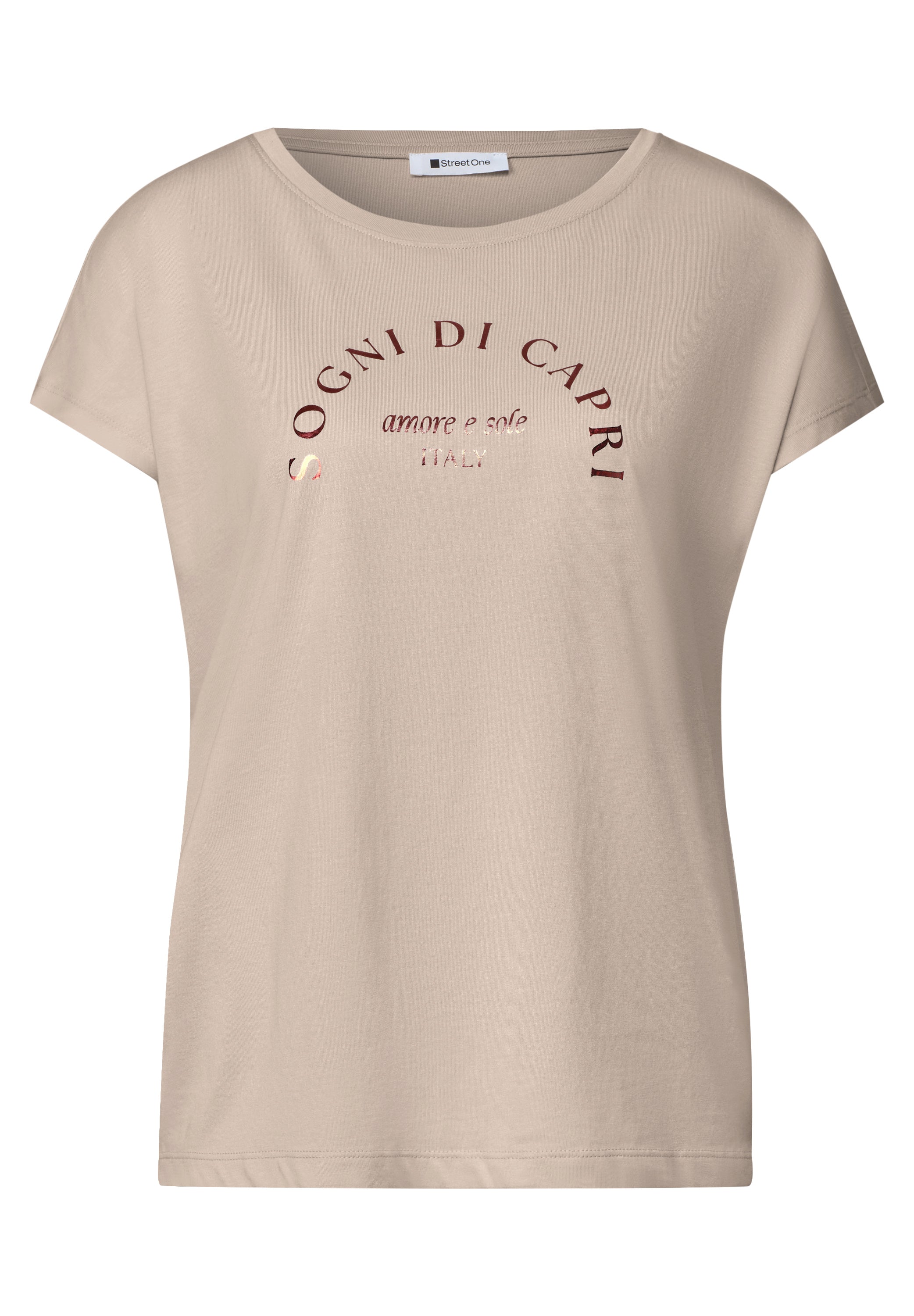 Street One Damen T-Shirts  Clay Sand