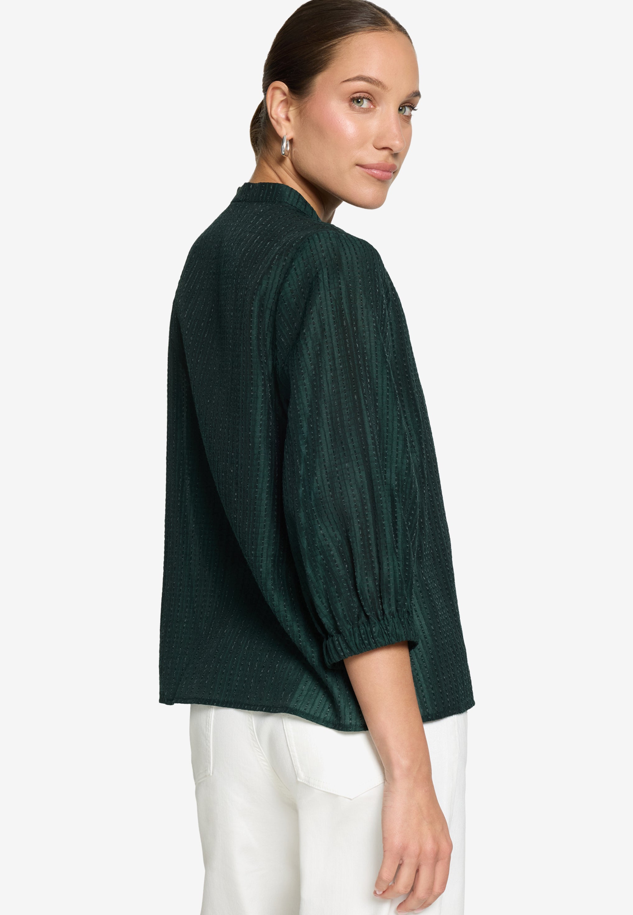 Zero Damen Blusen kurz Green Forest