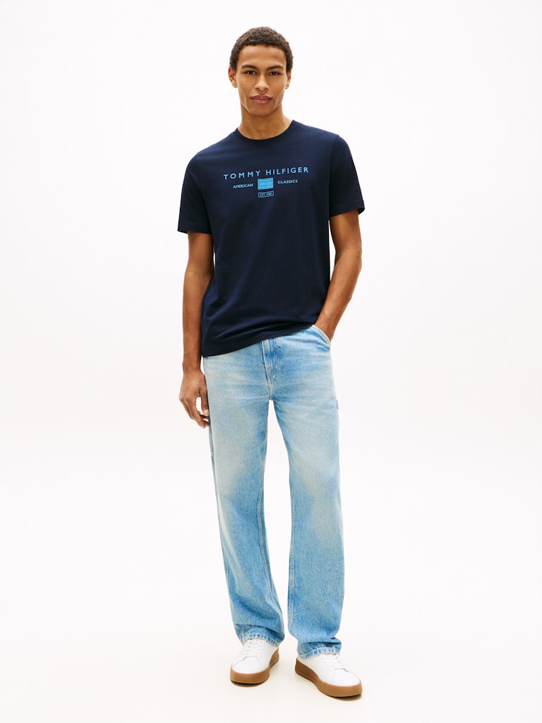 Tommy Hilfiger Herren T-Shirts kurz Dw Blue