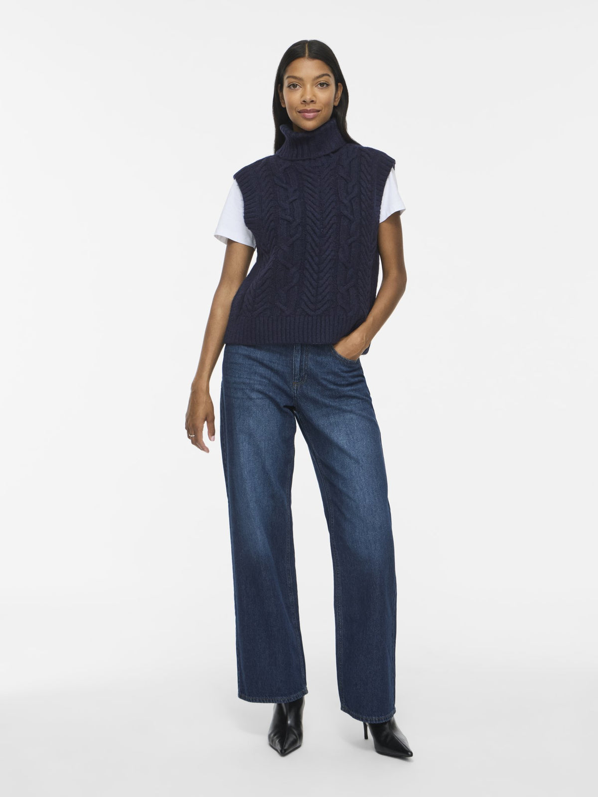 Vila Damen Indoorwesten Navy Blazer