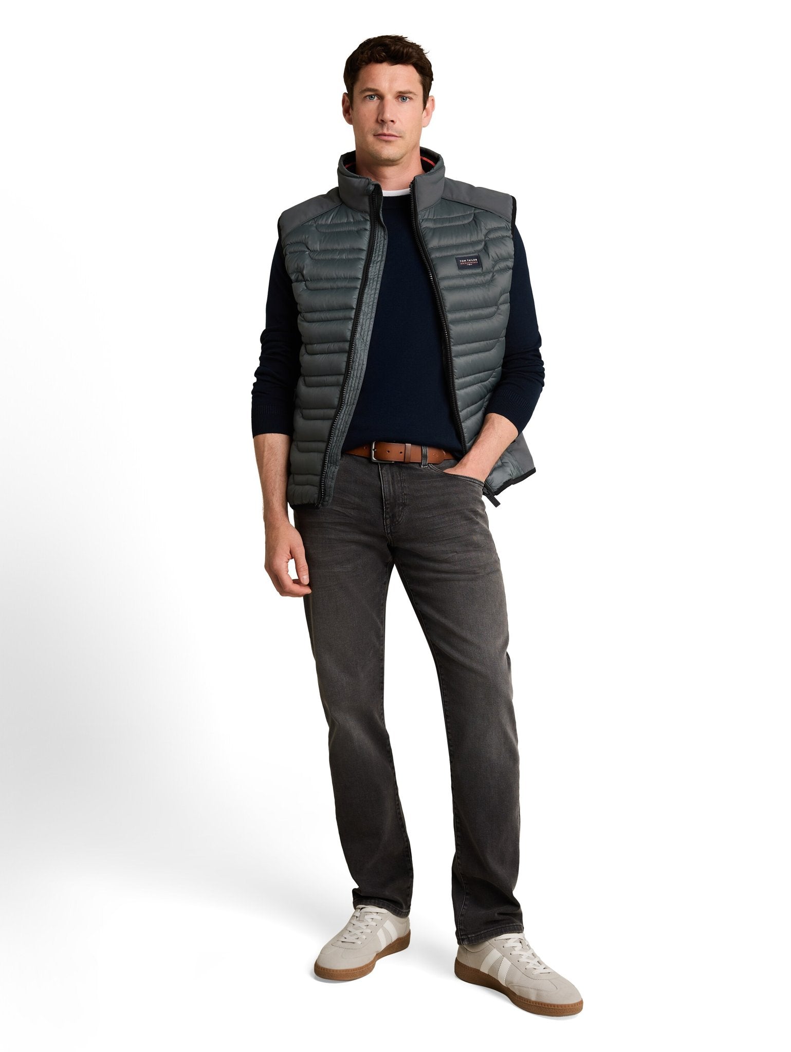 Tom Tailor Herren Westen Darkest Olive