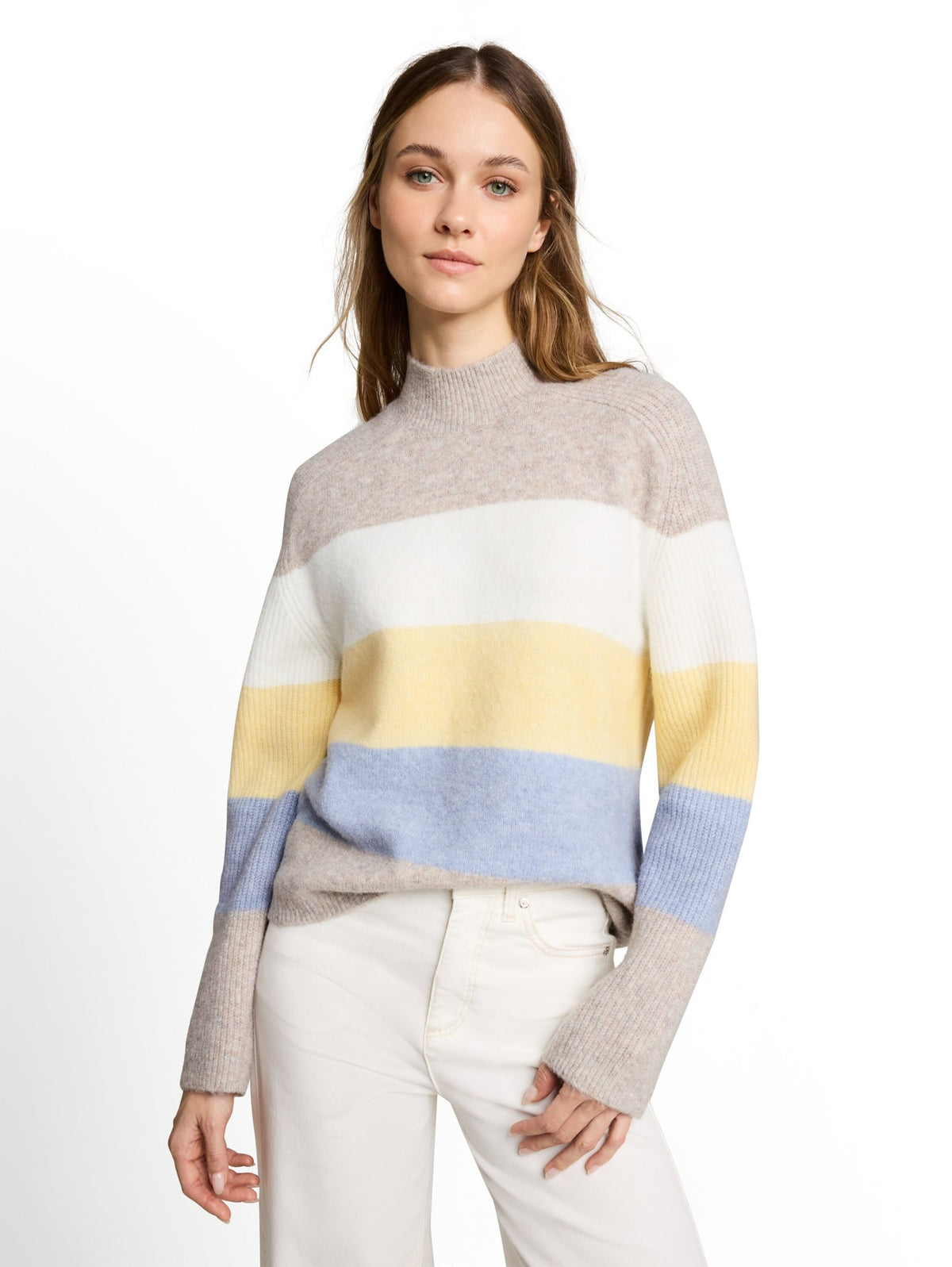 Tom Tailor denim Damen Pullover Beige Yellow Co