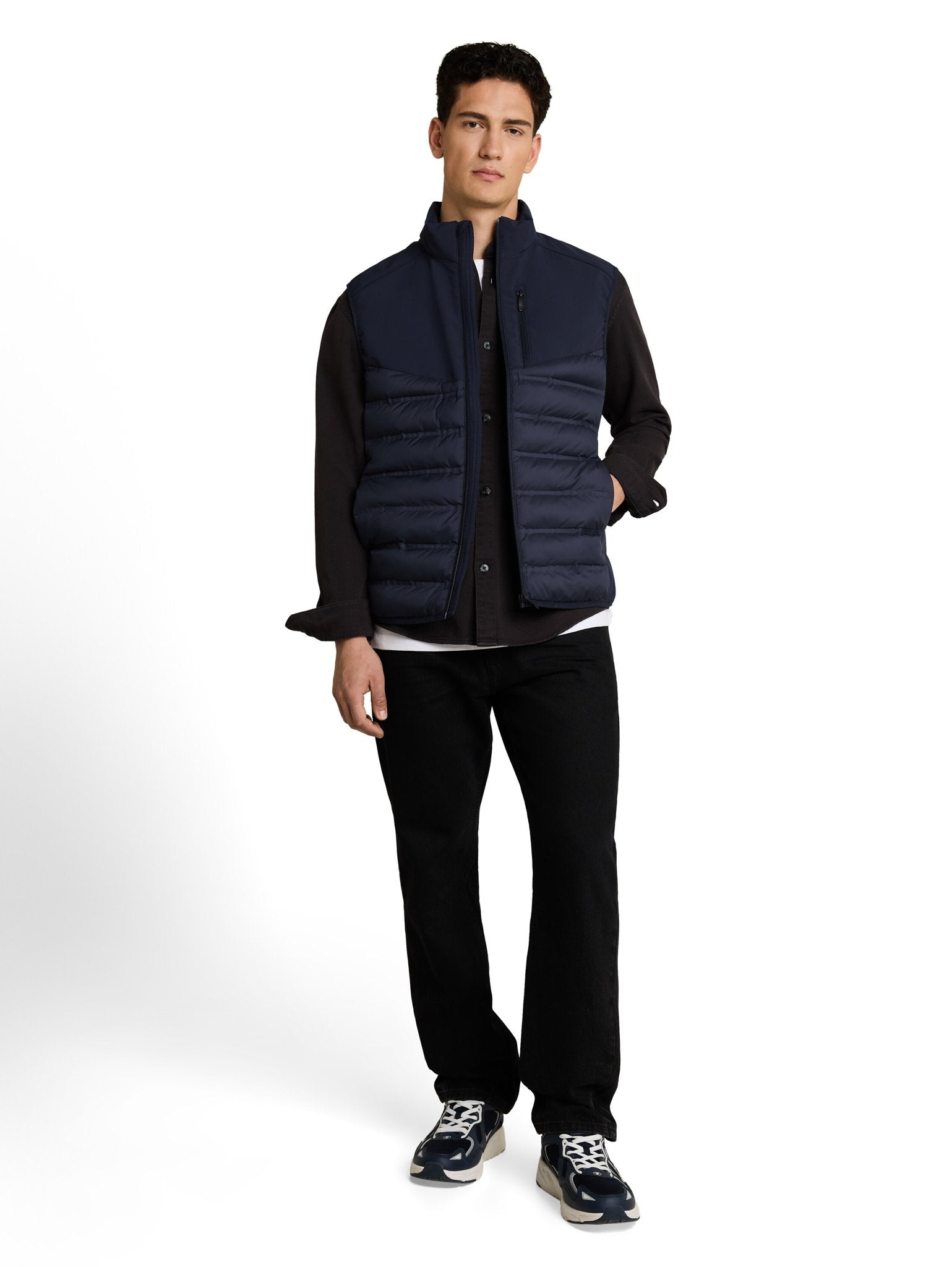 Tom Tailor denim Herren Westen Sky Captain Blu