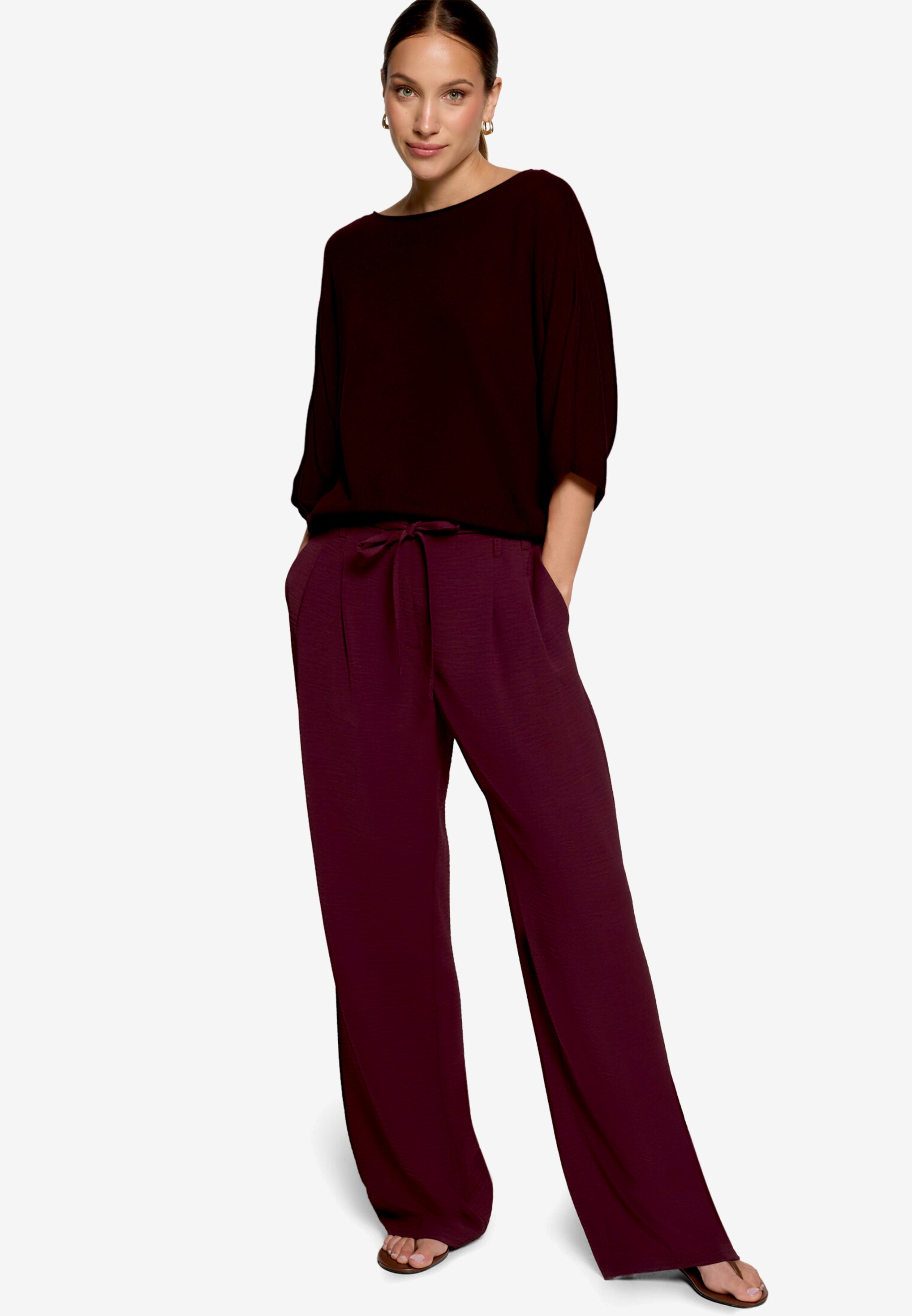 Zero Damen Pullover Dark Aubergine