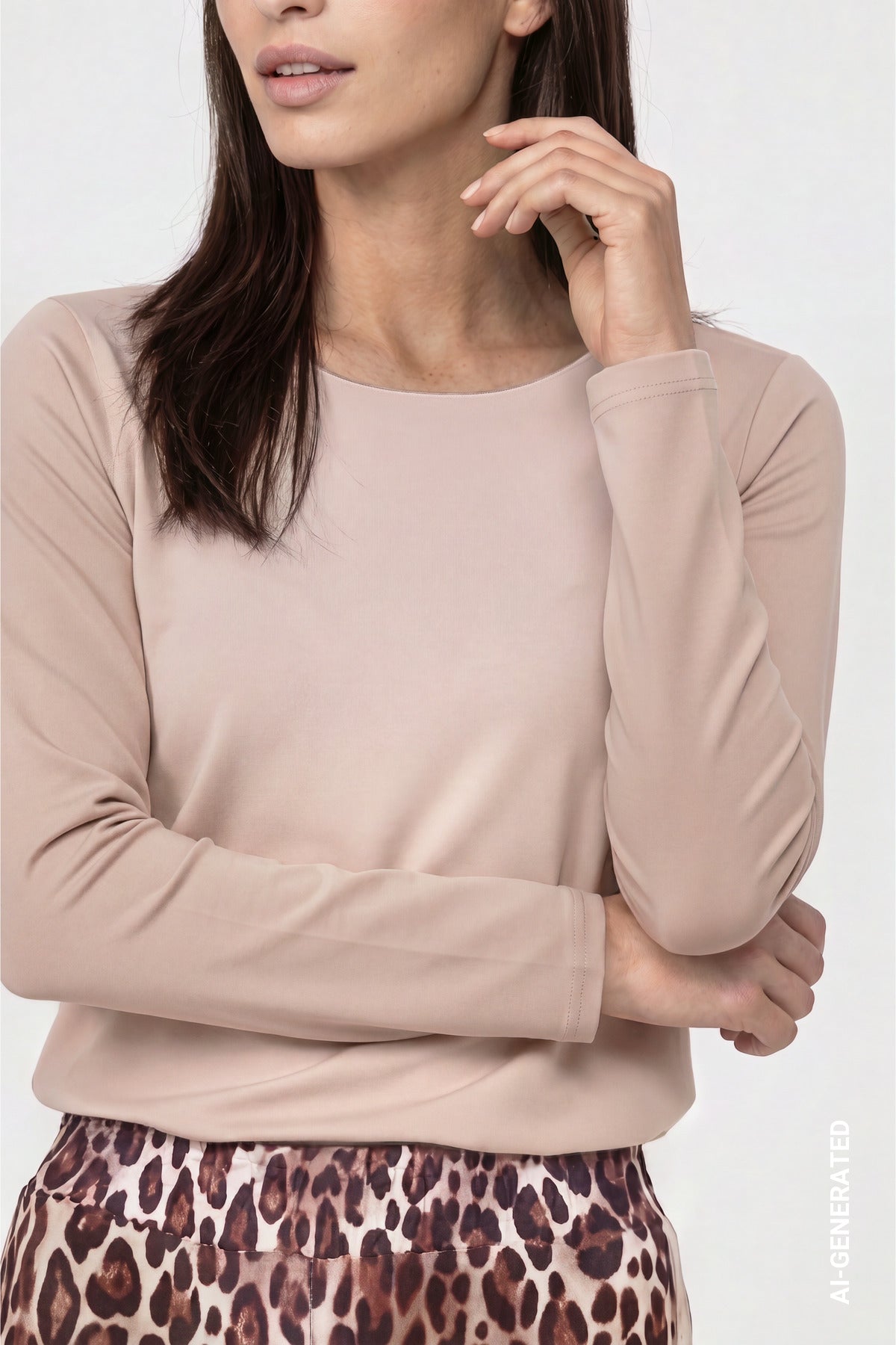 Monari Damen T-Shirts  Cappuccino
