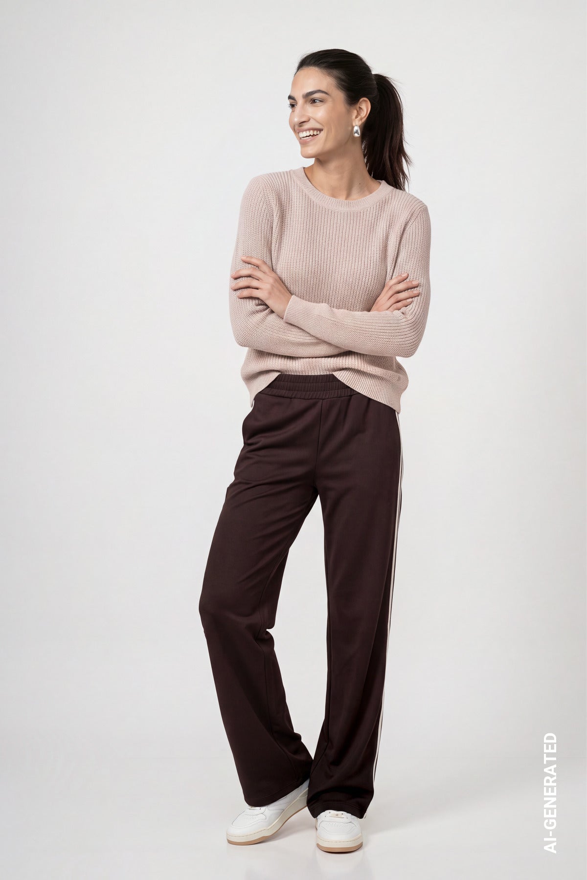 Monari Damen Pullover  Cappuccino