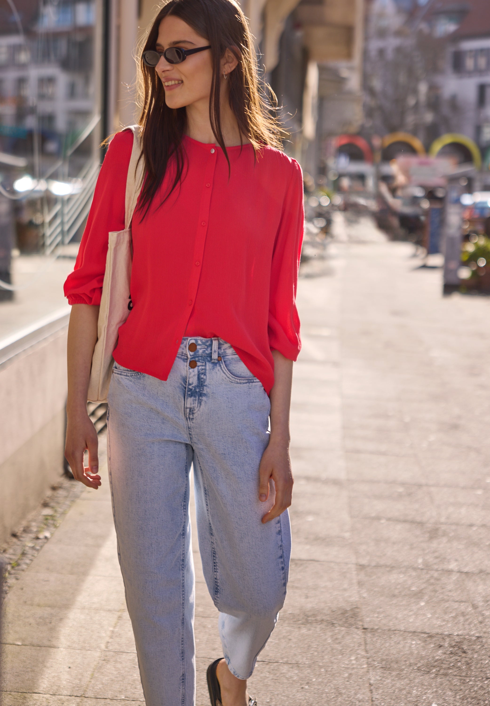 Street One Studio Damen Blusen  Chili Red
