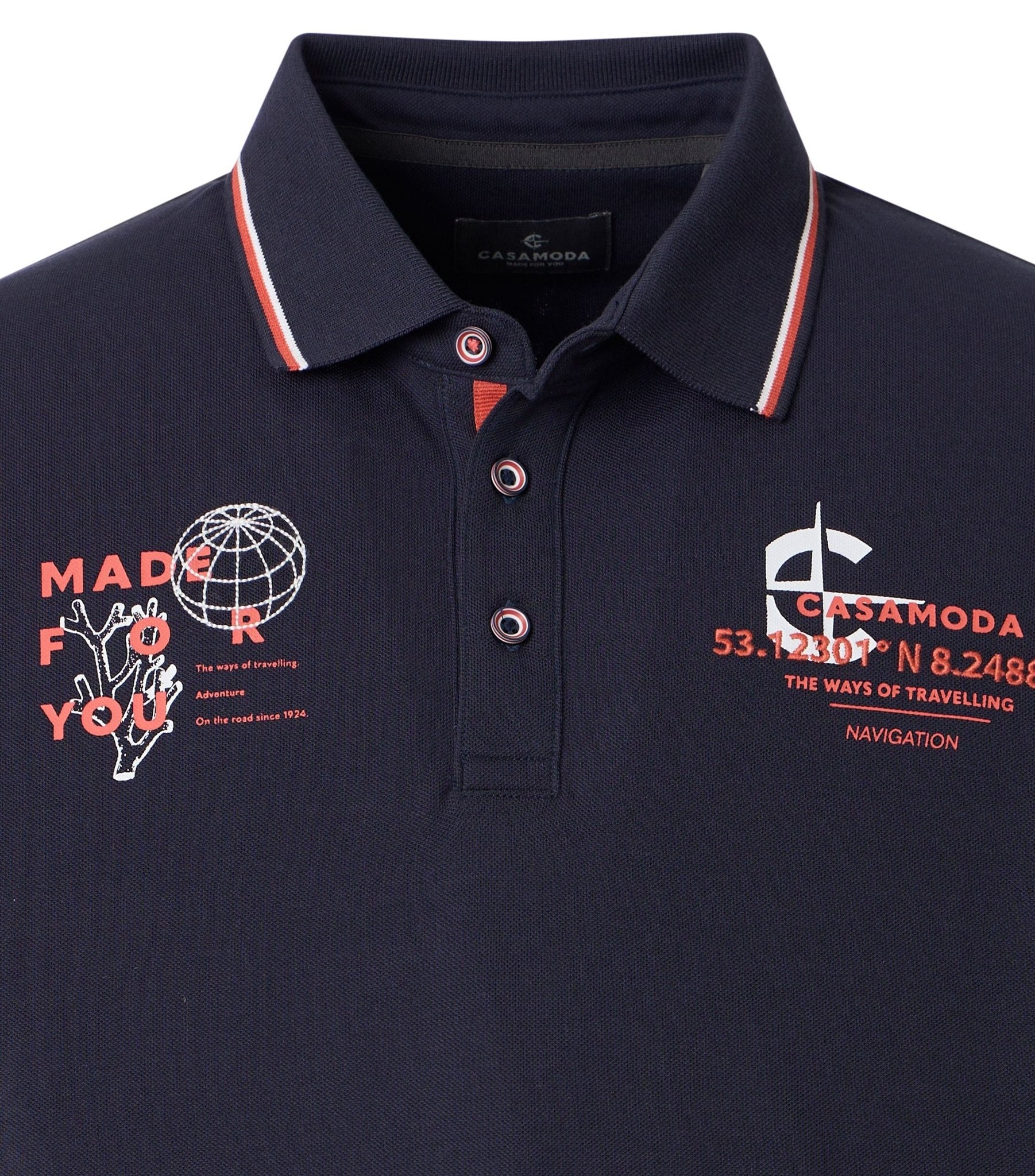 Casa Moda Herren Polo-Shirts  Blau