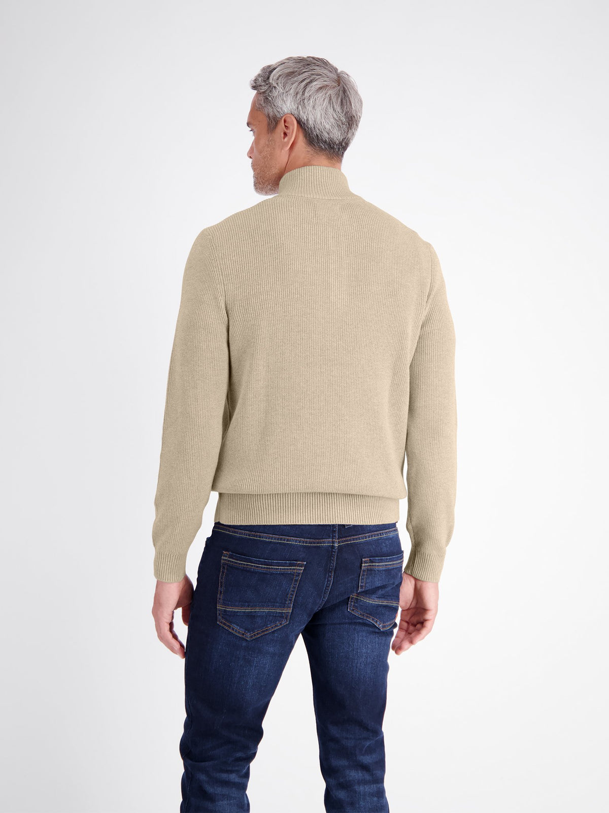 Lerros Herren Pullover Gravel Beige Me