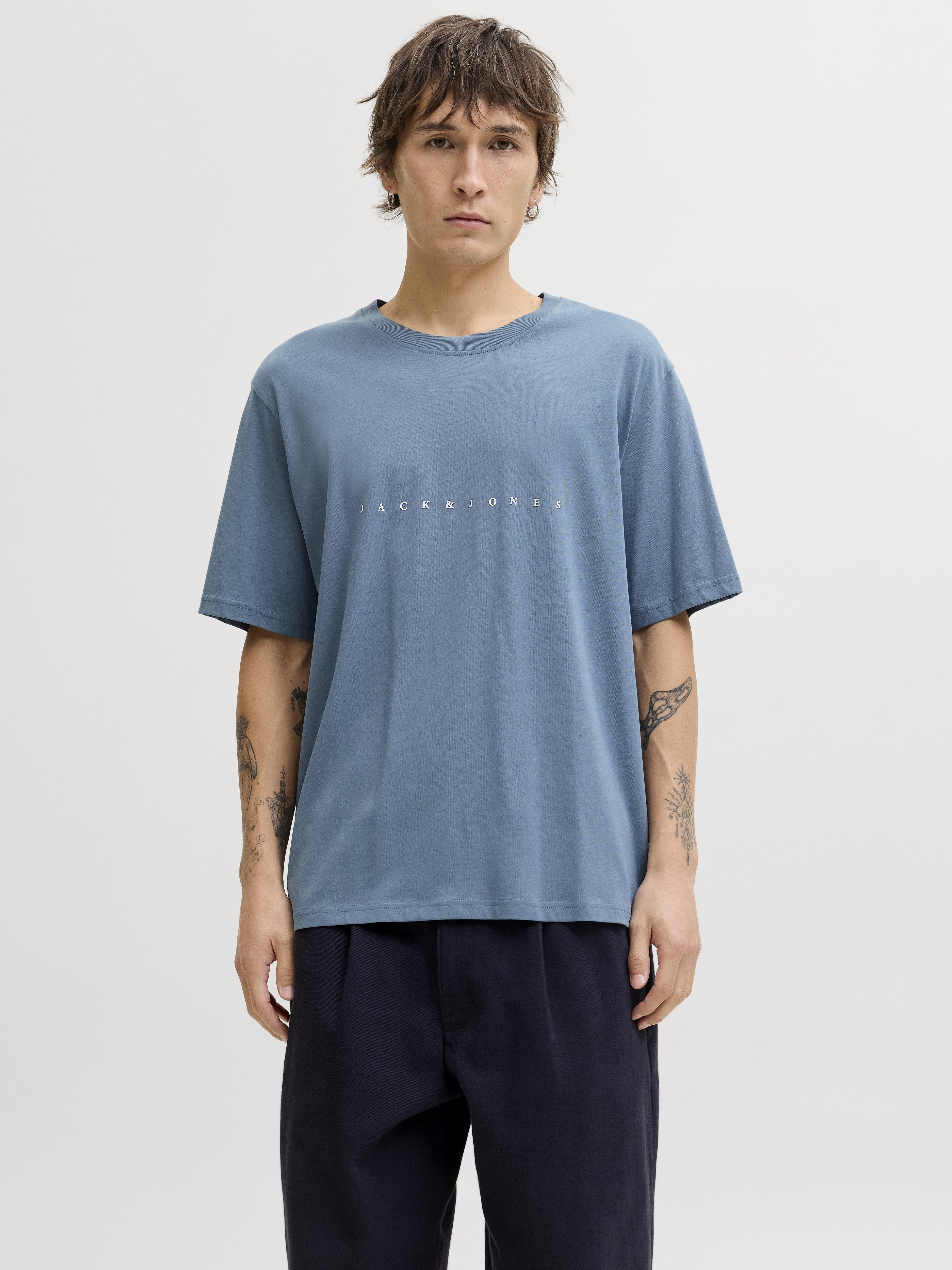 Jack & Jones Herren T-Shirts kurz Blue Mirage