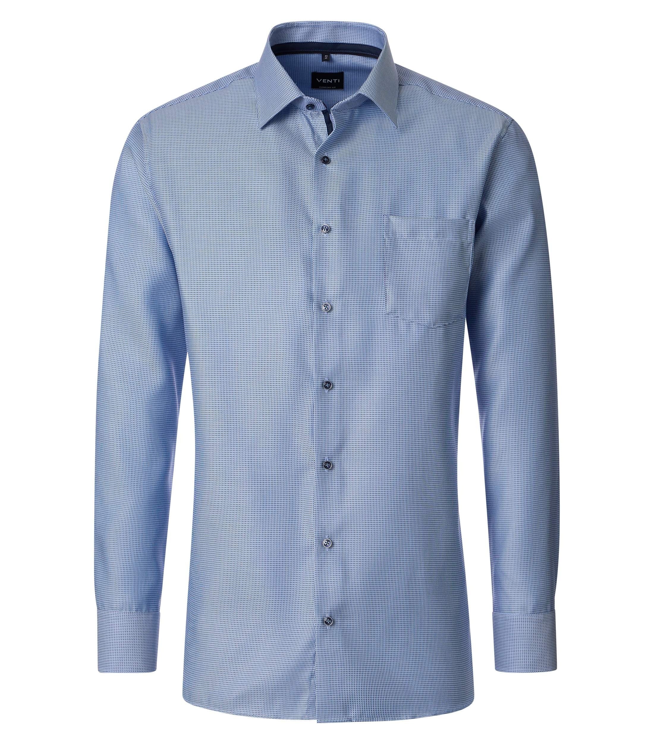 Venti Herren Hemden lang   Blau