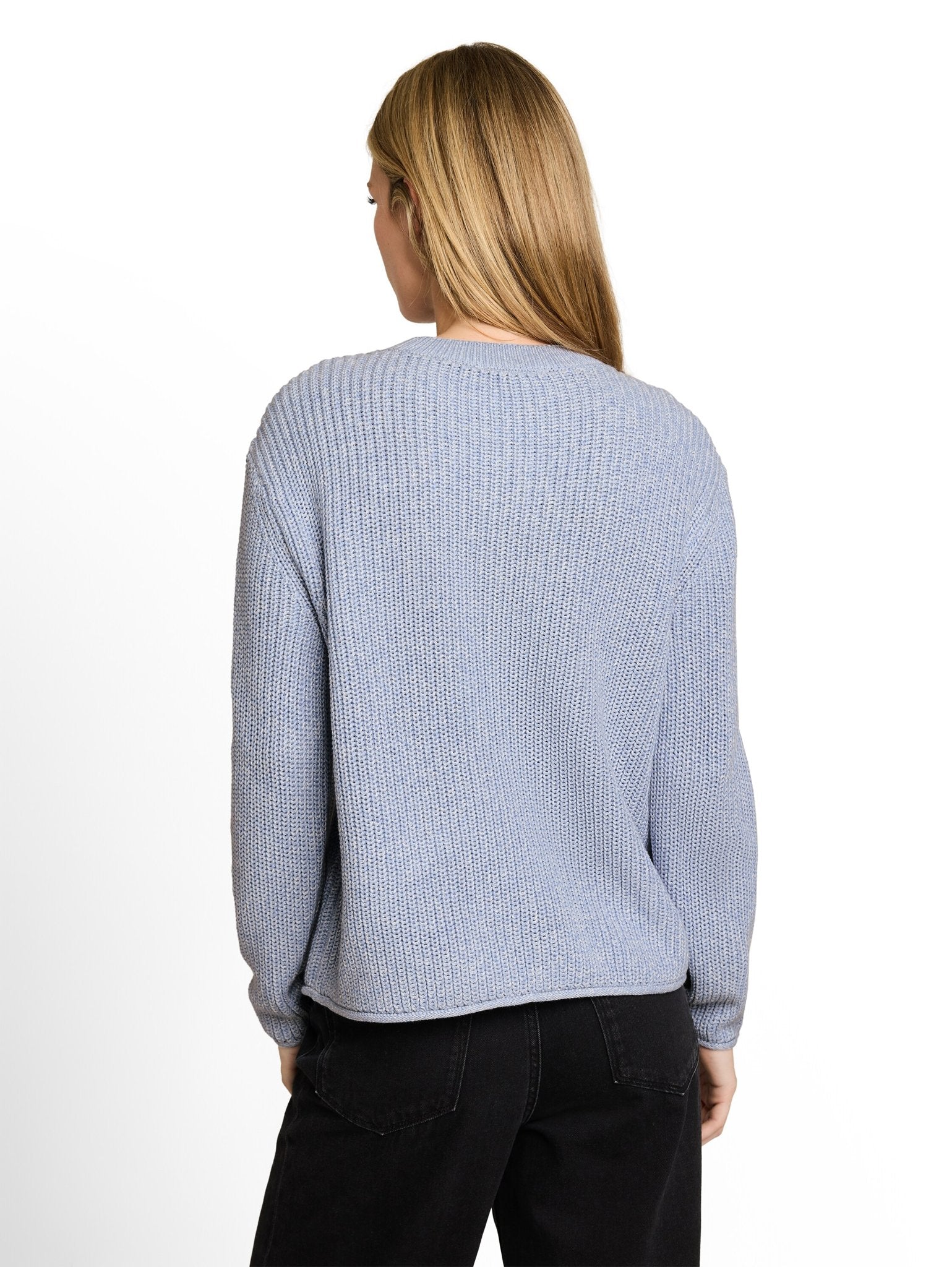 Tom Tailor denim Damen Pullover Foggy Blue Moul