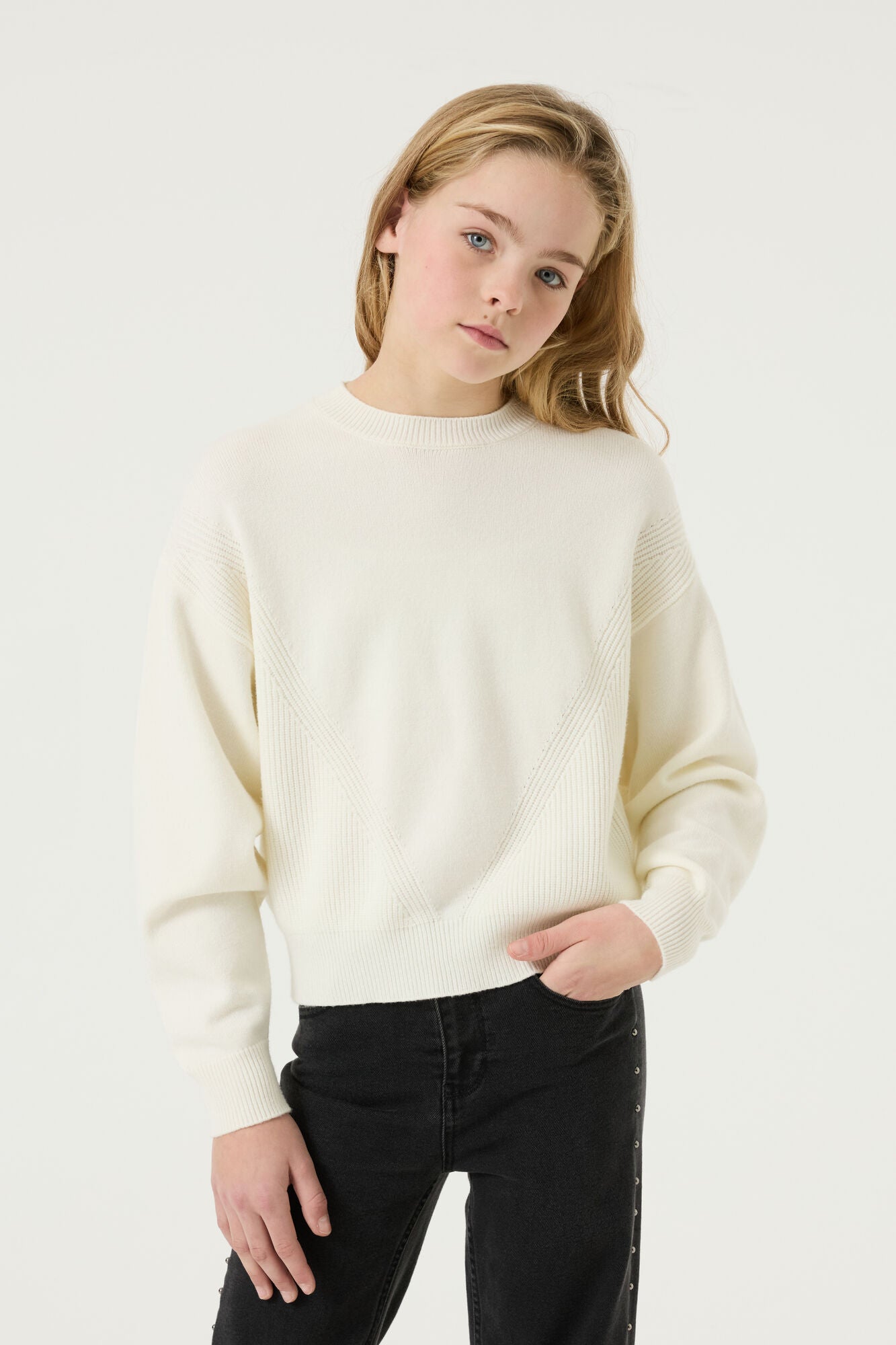 Garcia Mädchen Pullover & Strickjacken Off White