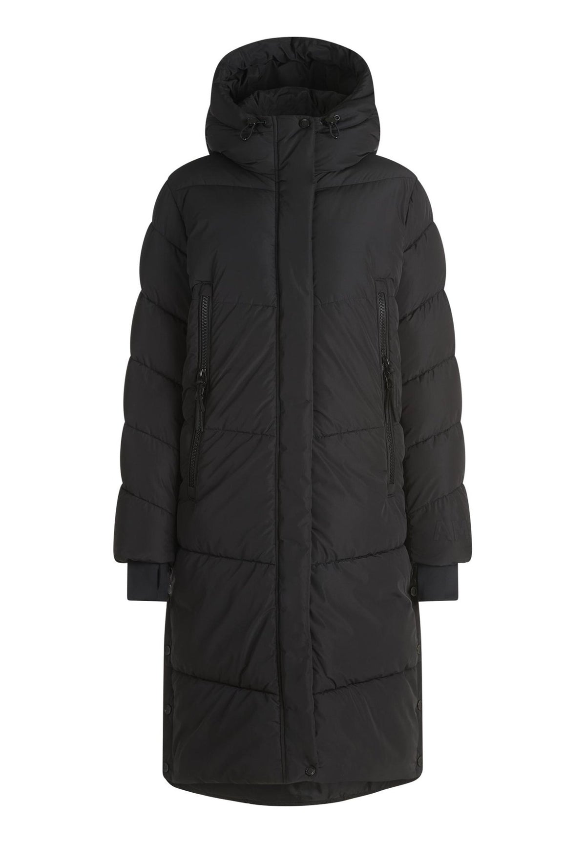 Amber & June Damen Mantel  Jet Black