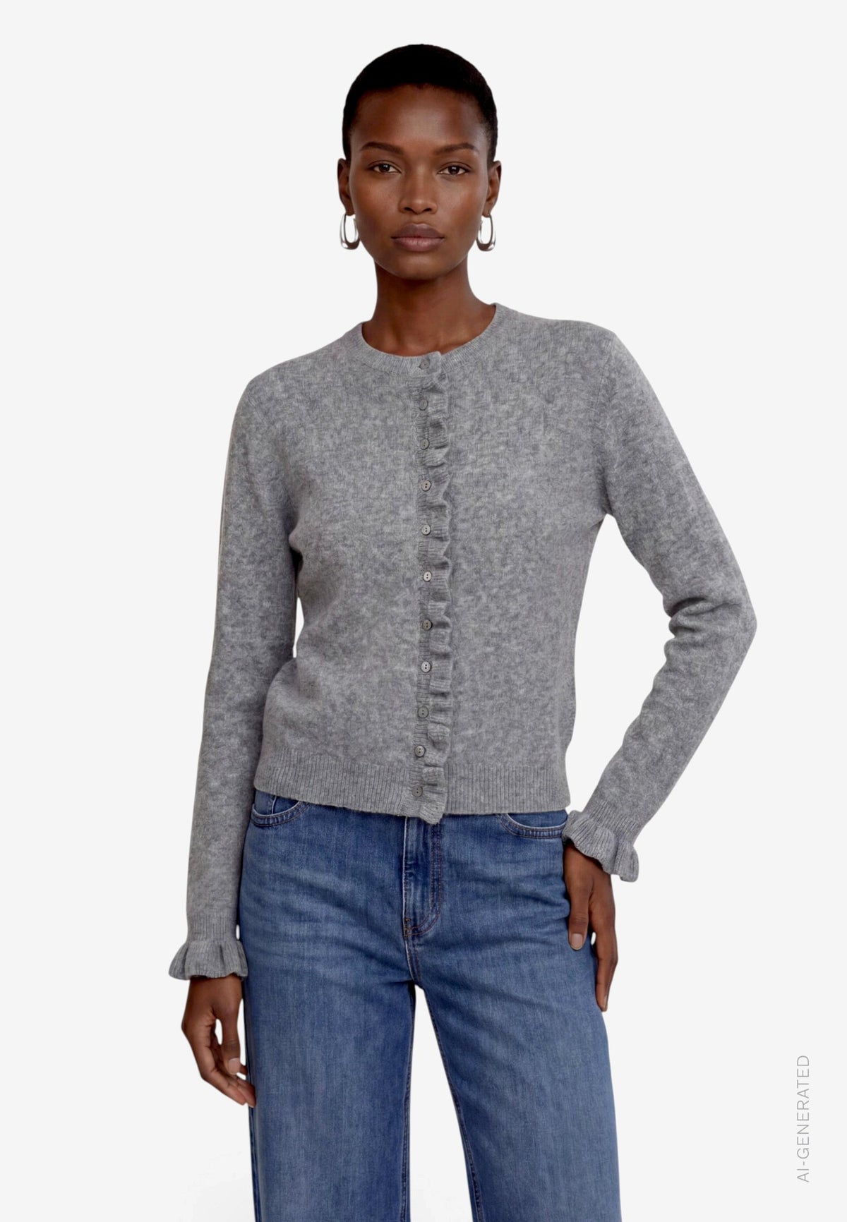 Zero Damen Strickjacken True Grey Melan