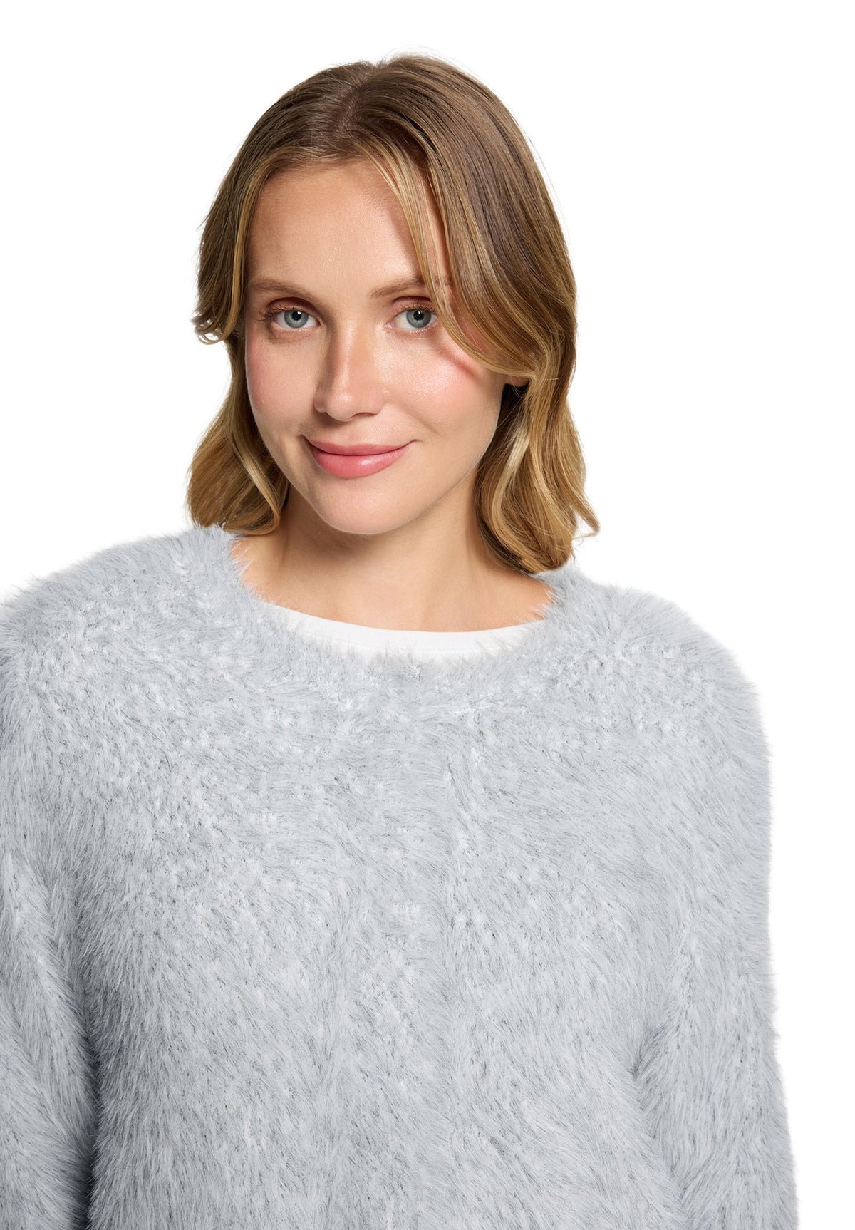 Cartoon Damen Strickjacken Middle Grey Mel