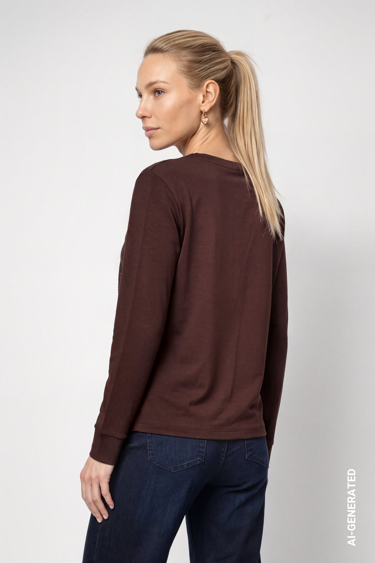 Monari Damen T-Shirts Black Coffe