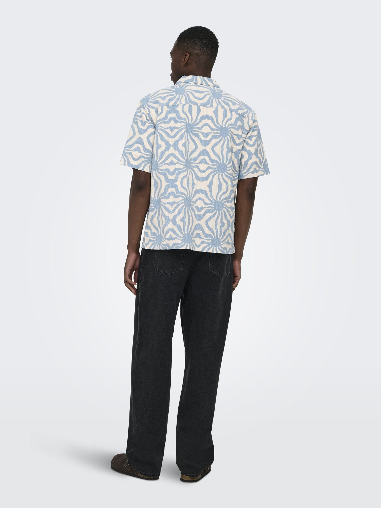 Only & Sons Herren Hemden lang Dusty Blue/Anti