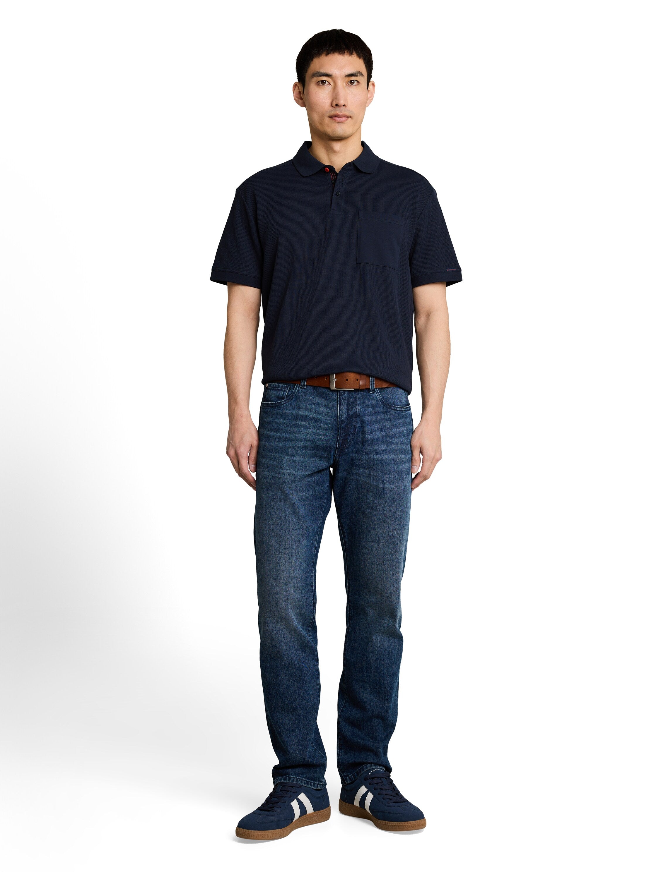 Tom Tailor Herren Polo-Shirts Sky Captain Blu