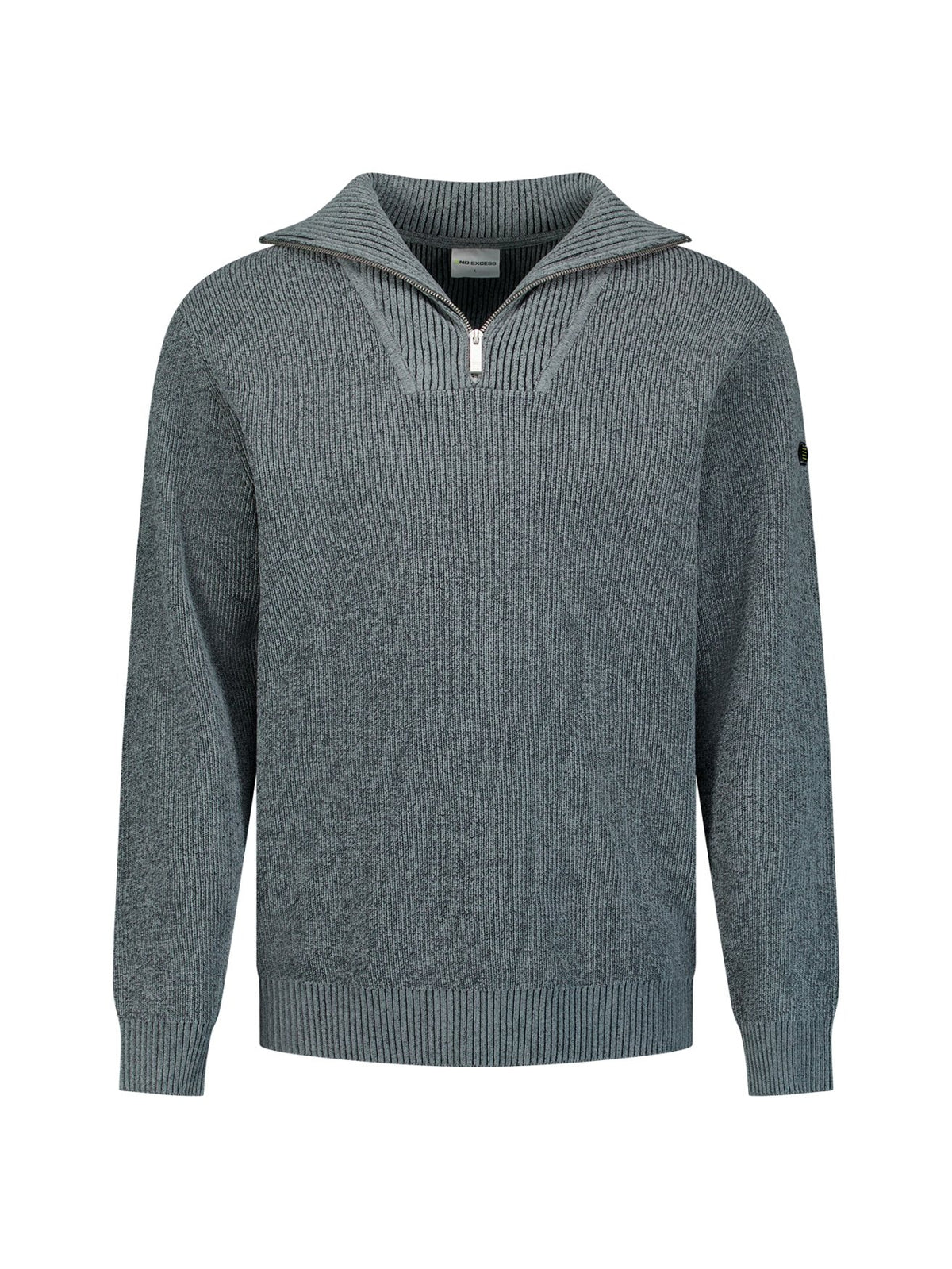 No Excess Herren Pullover Grey Melange