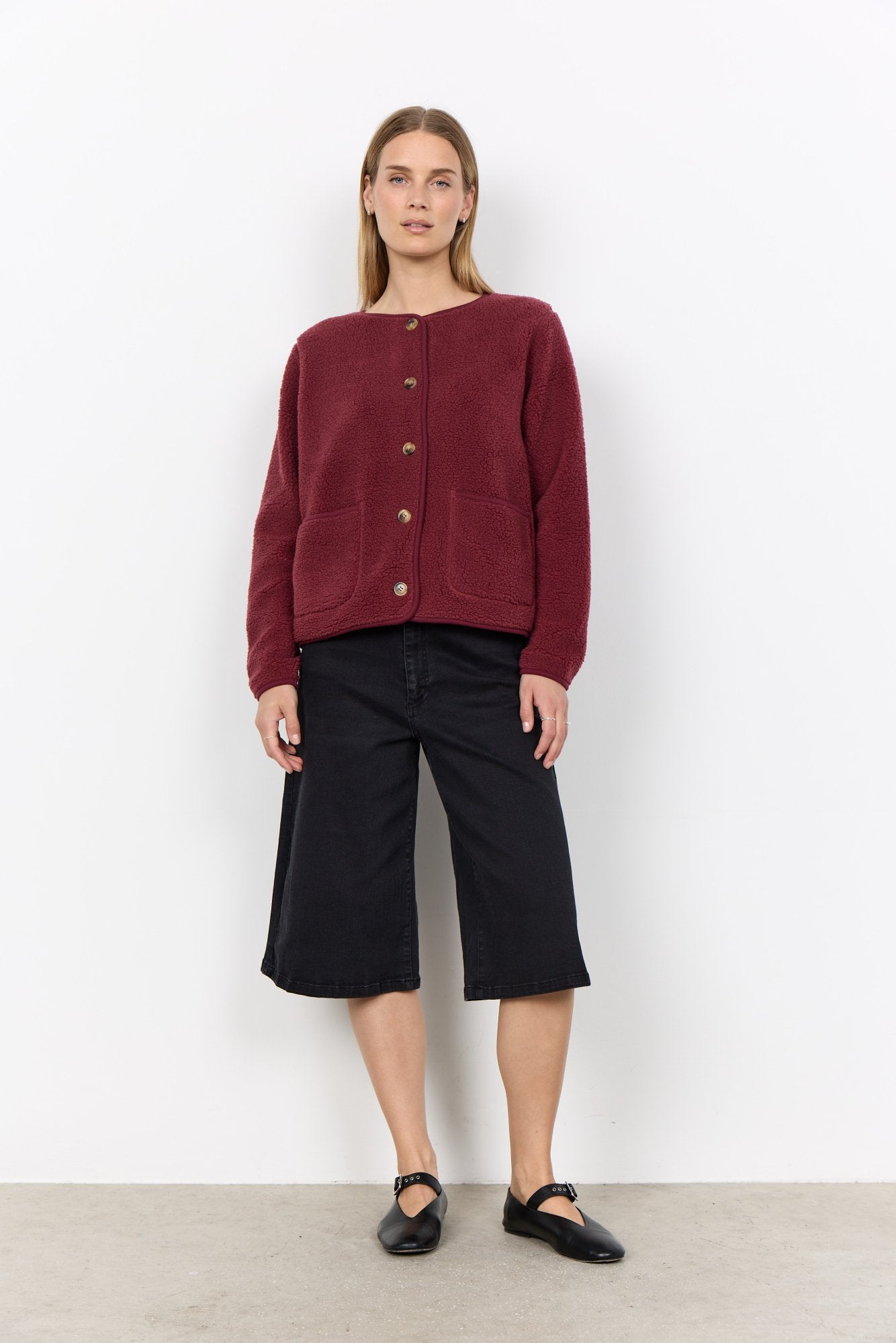 Soya Concept Damen Strickjacken Oxblood Red