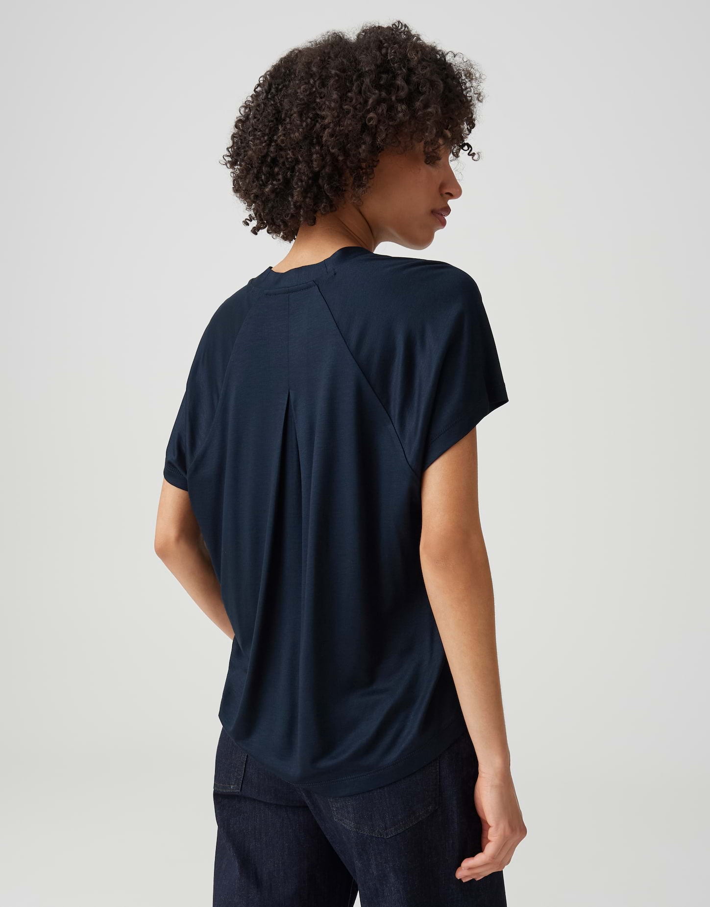 Opus Damen T-Shirts Coal Blue