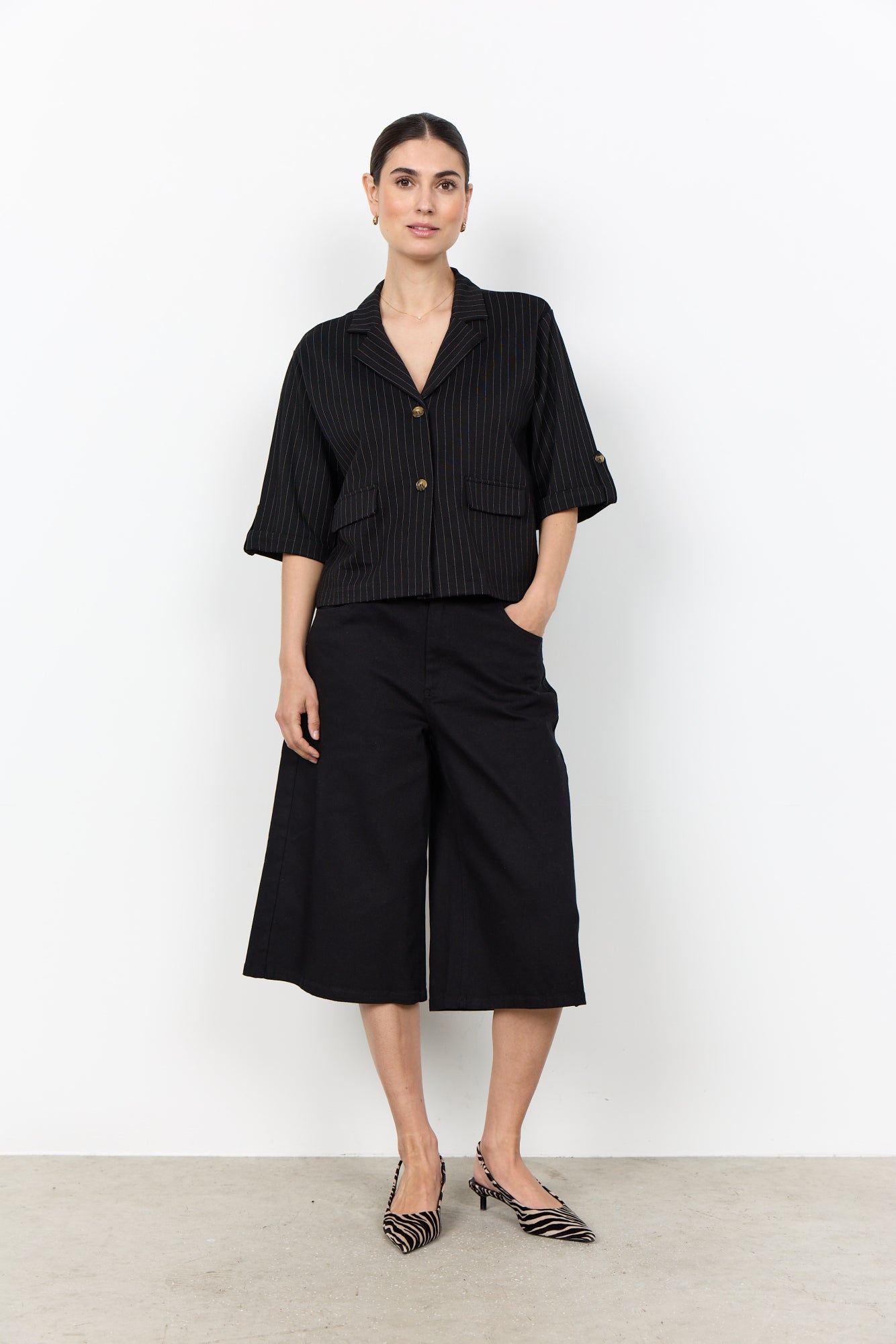 Soya Concept Damen Jacken Black Combi