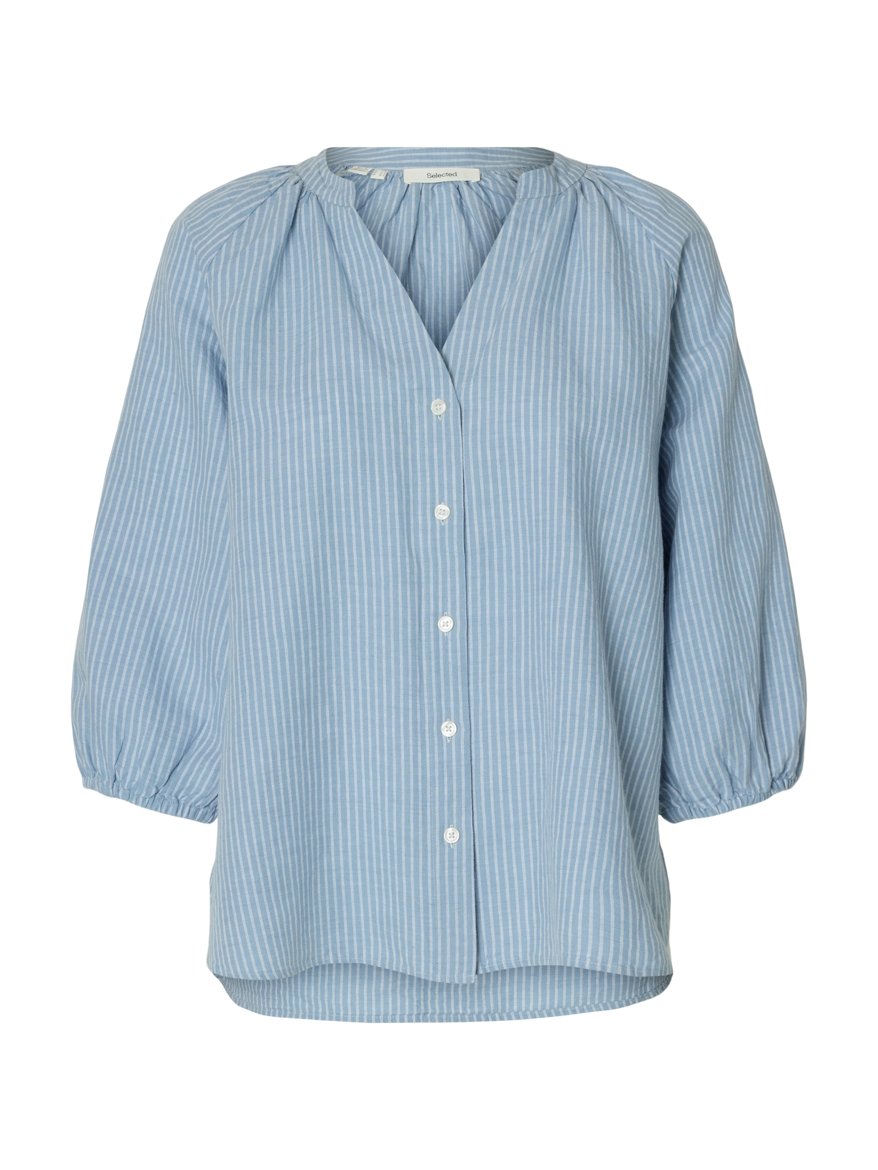 Selected Femme Damen Blusen Dusty Blue/Brig