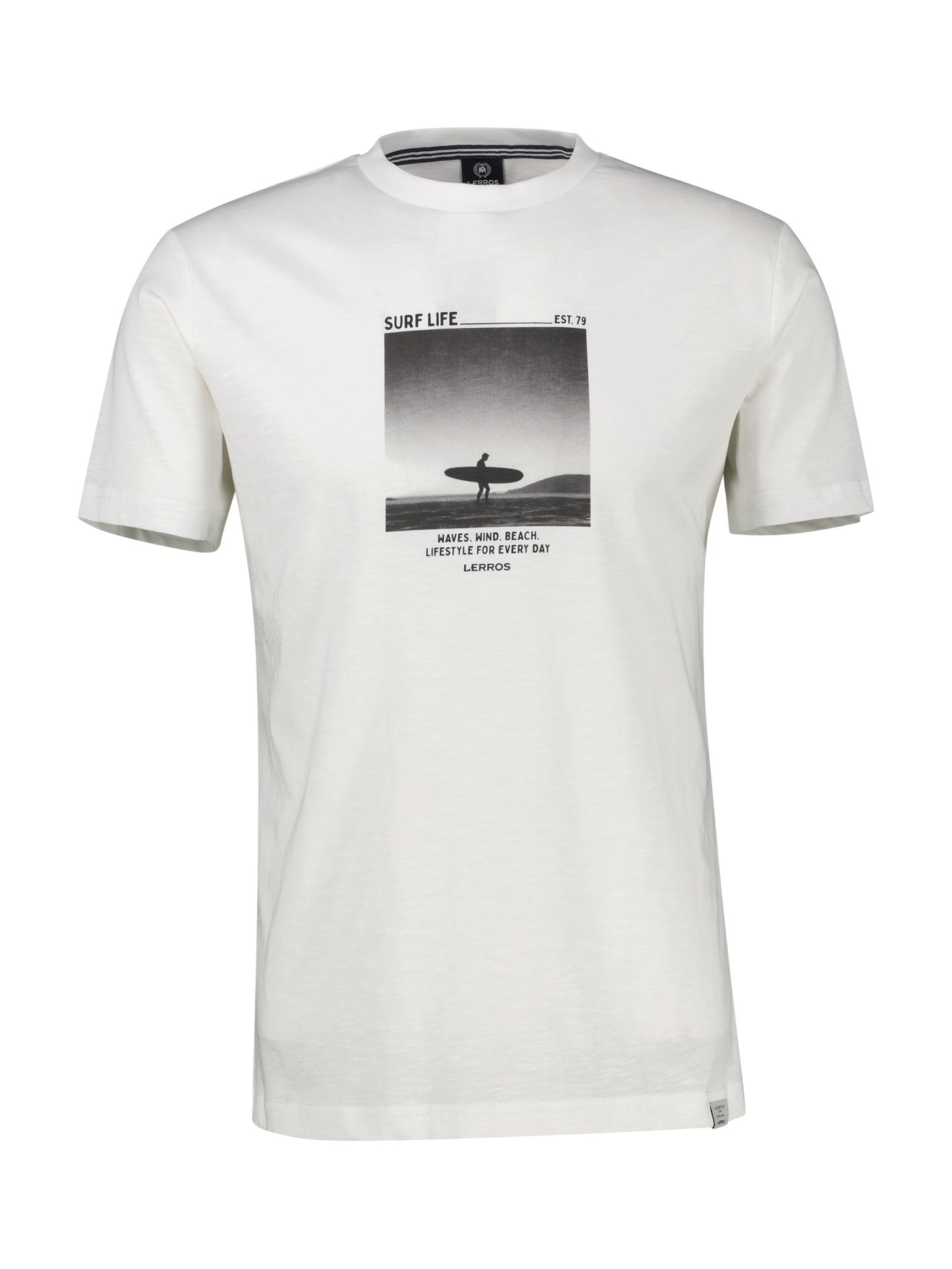 Lerros Herren T-Shirts kurz Broken White