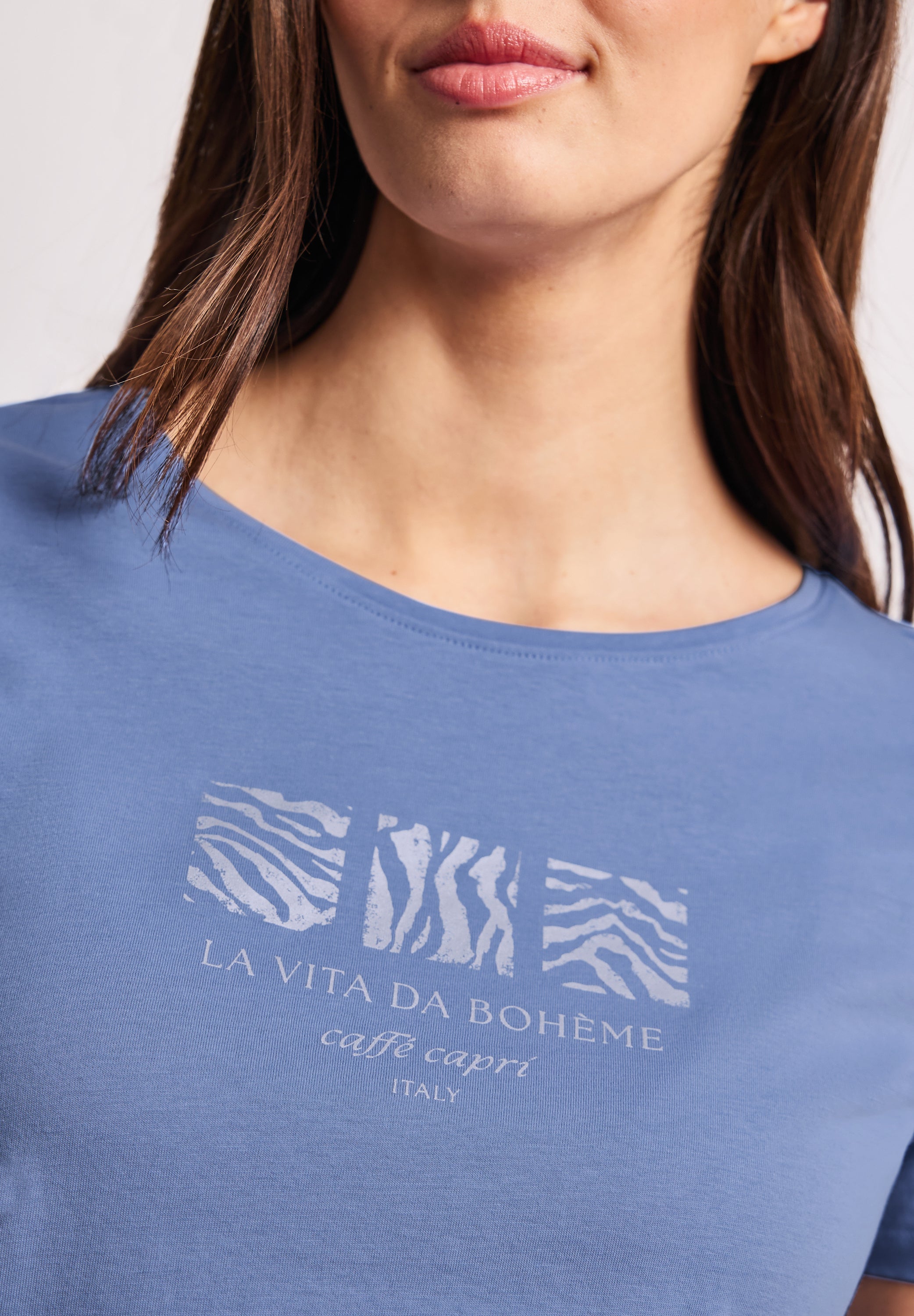 Street One Damen T-Shirts Drift Blu