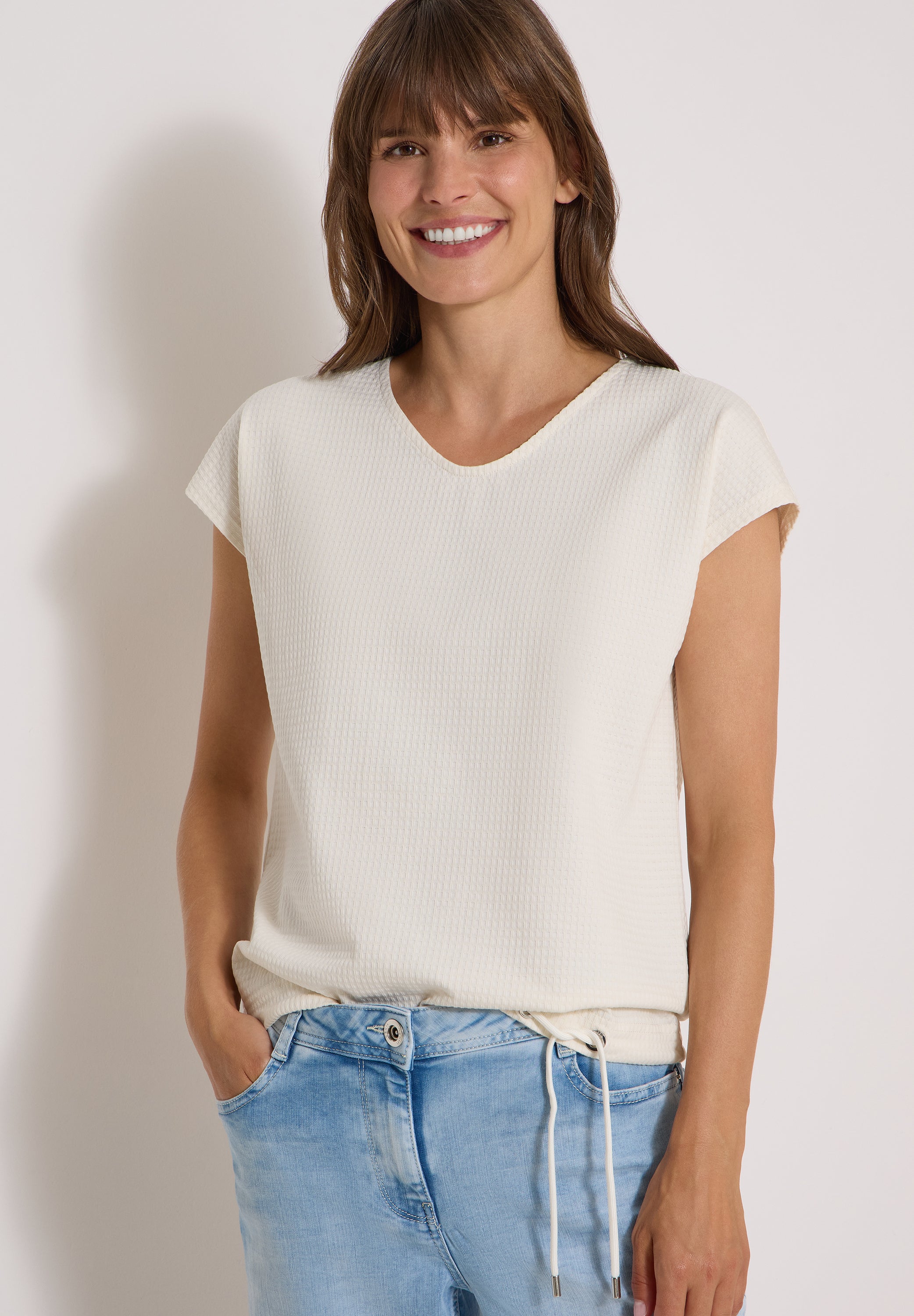 Cecil Damen T-Shirts Vanilla W