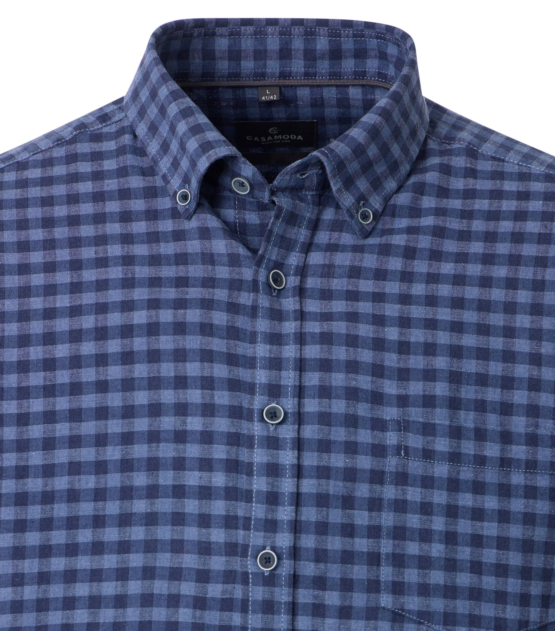 Casa Moda Herren Hemden kurz  Blau