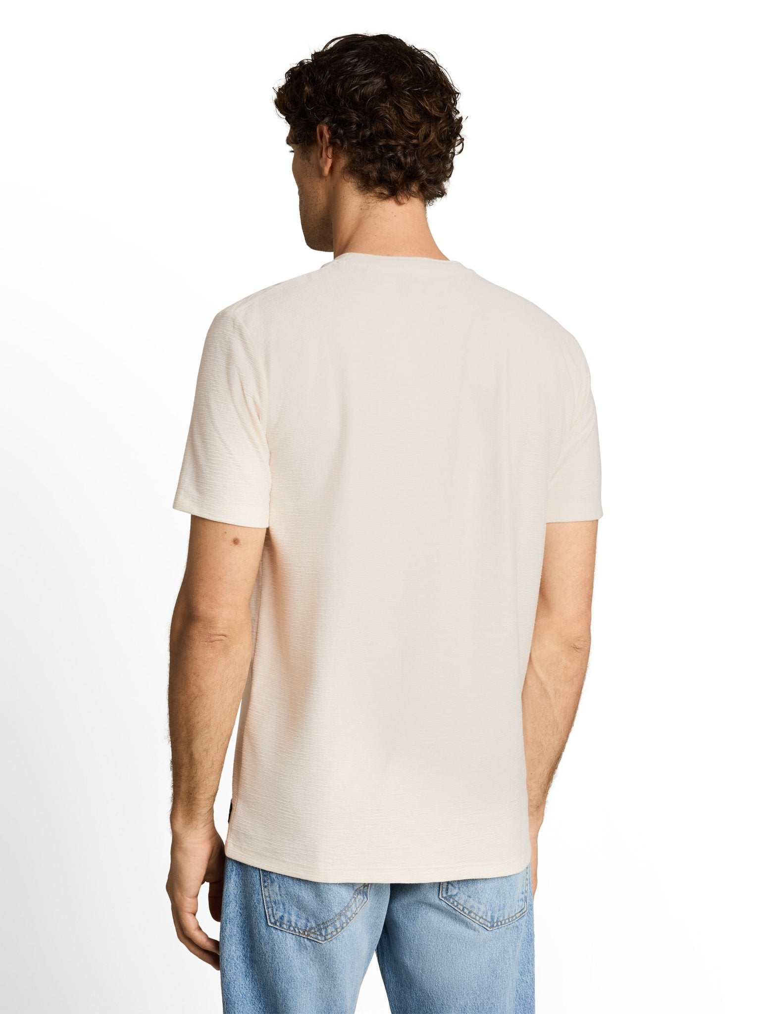 Tom Tailor denim Herren T-Shirts kurz Gardenia White