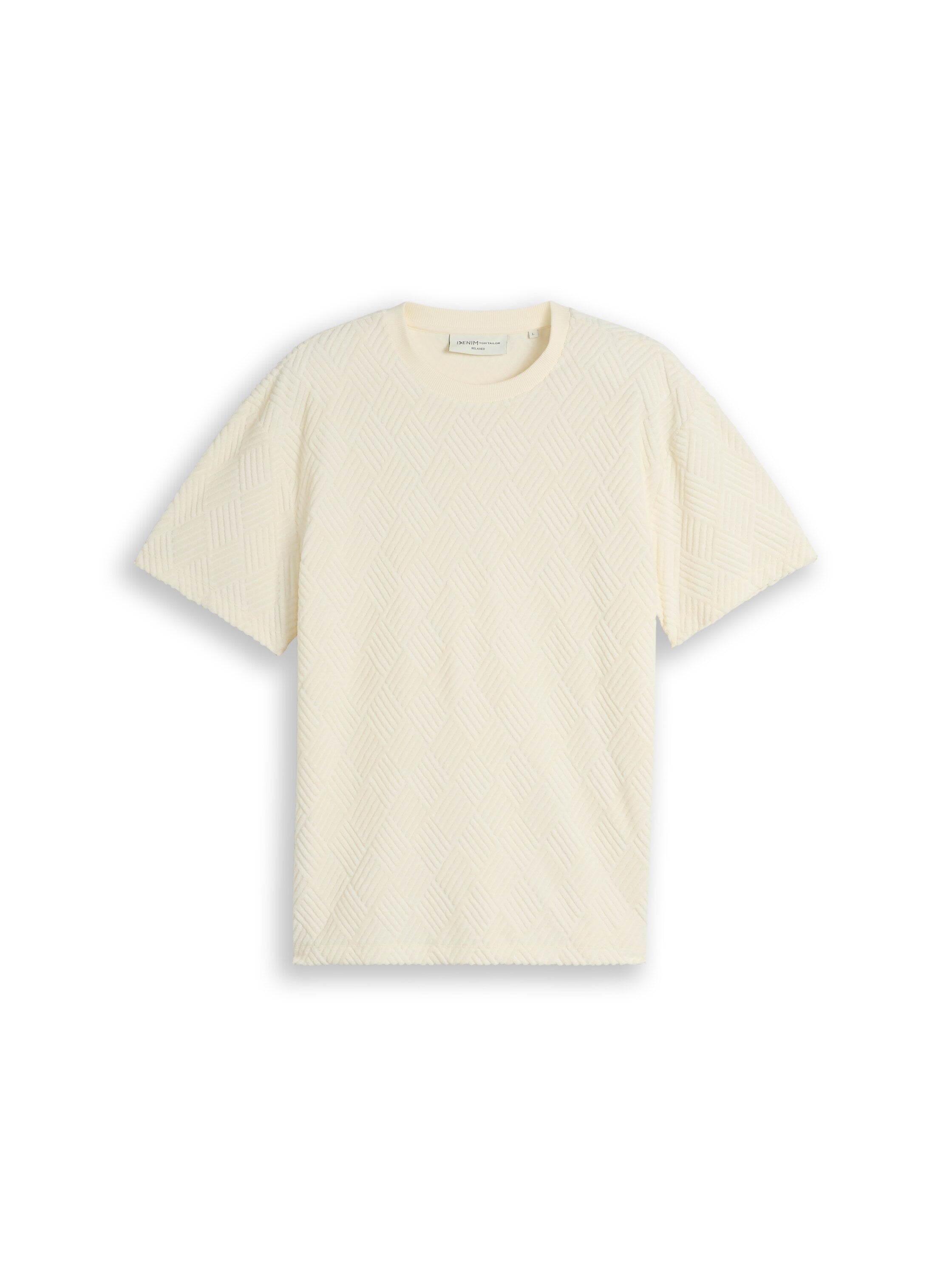 Tom Tailor denim Herren T-Shirts kurz Wool White