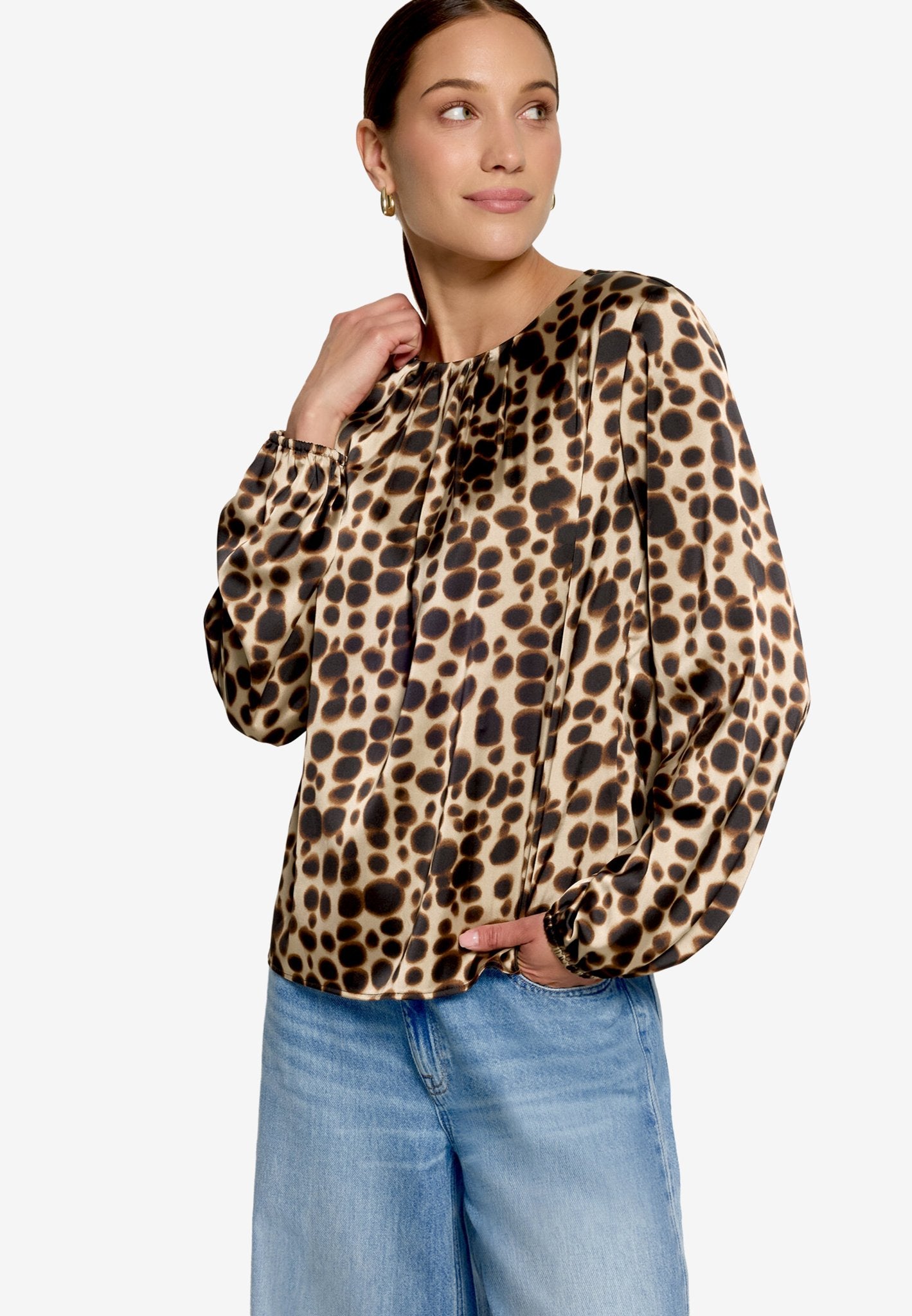 Zero Damen Blusen Beige/Brown