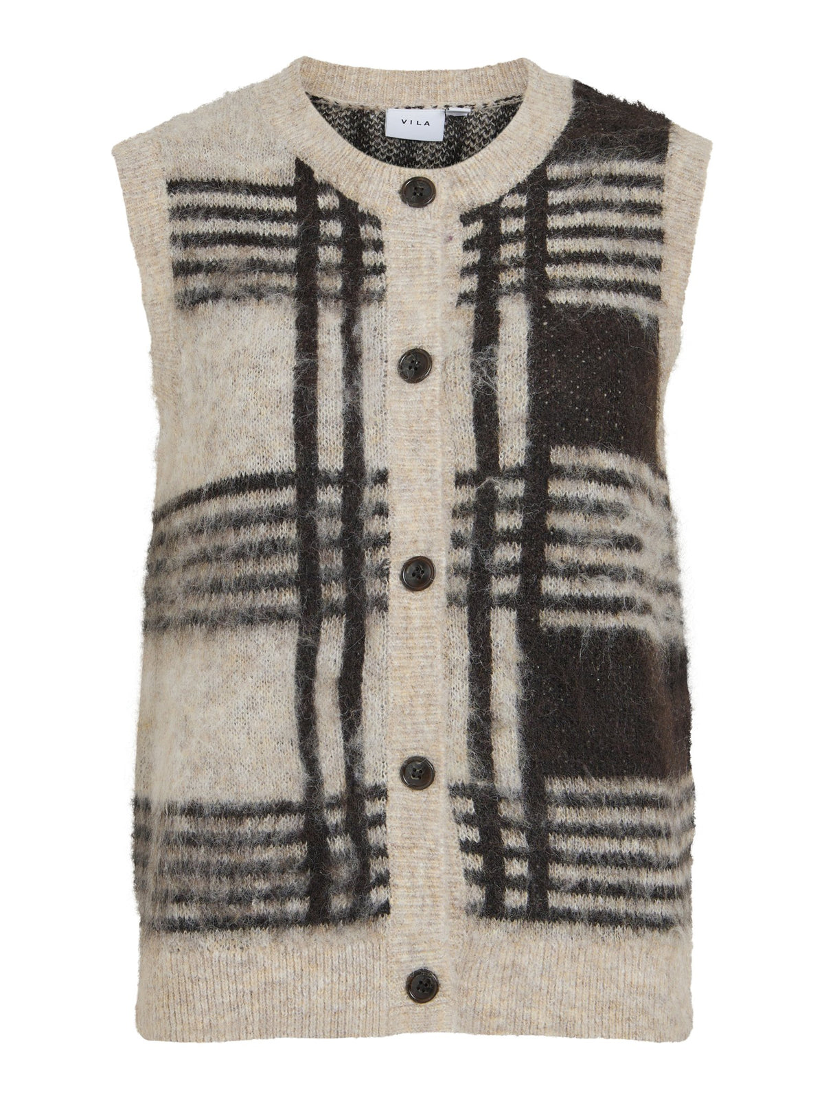 Vila Damen Strickjacken Natural Melange
