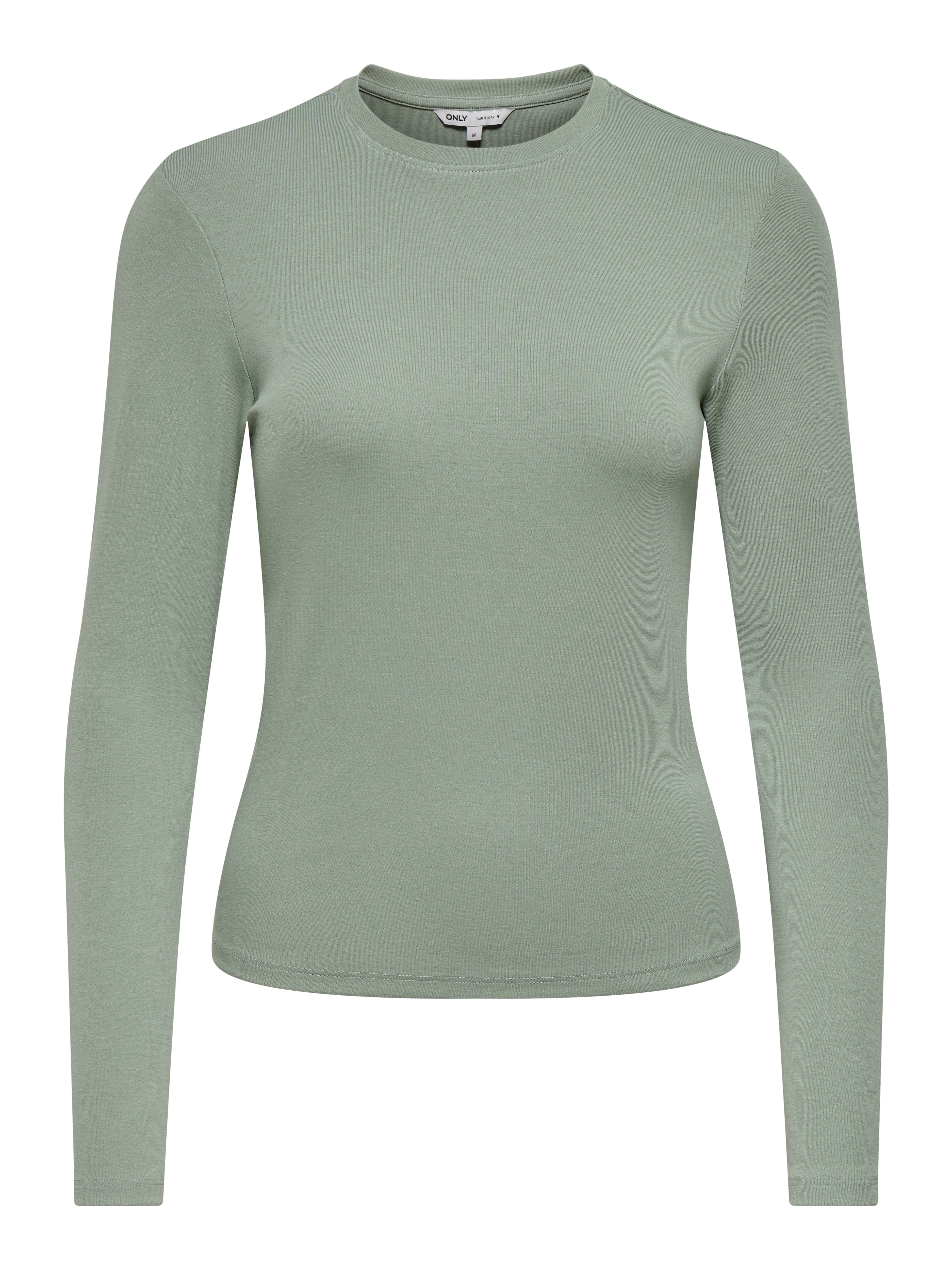 only Damen T-Shirts Green Milieu