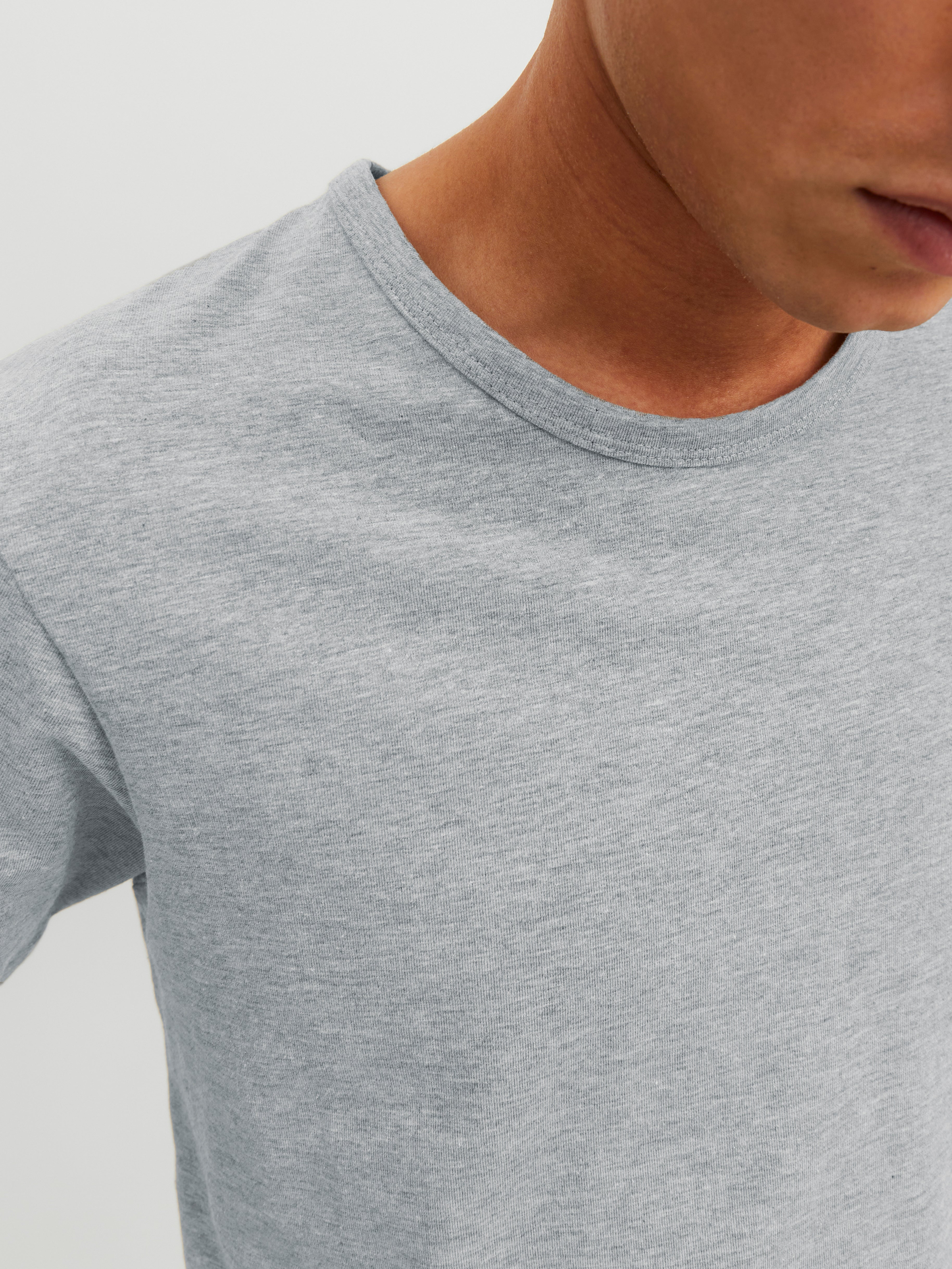 Jack & Jones Herren T-Shirts kurz Light Grey Mela