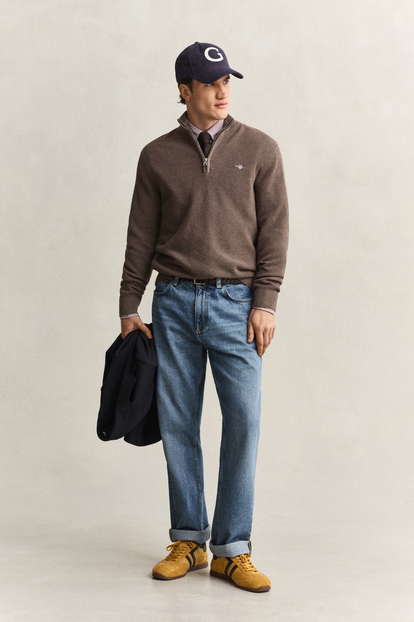 Gant Herren Pullover Dark Hazeln