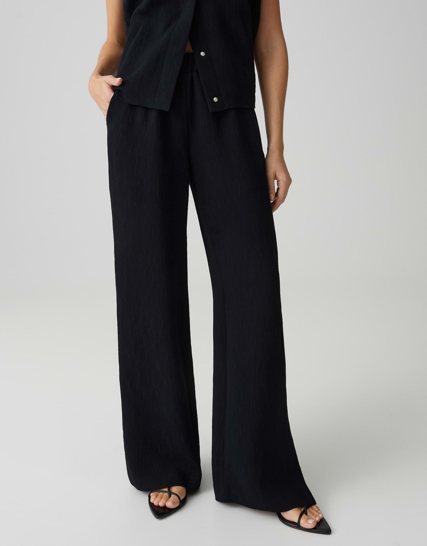 Opus Pants Damen Hosen  Black