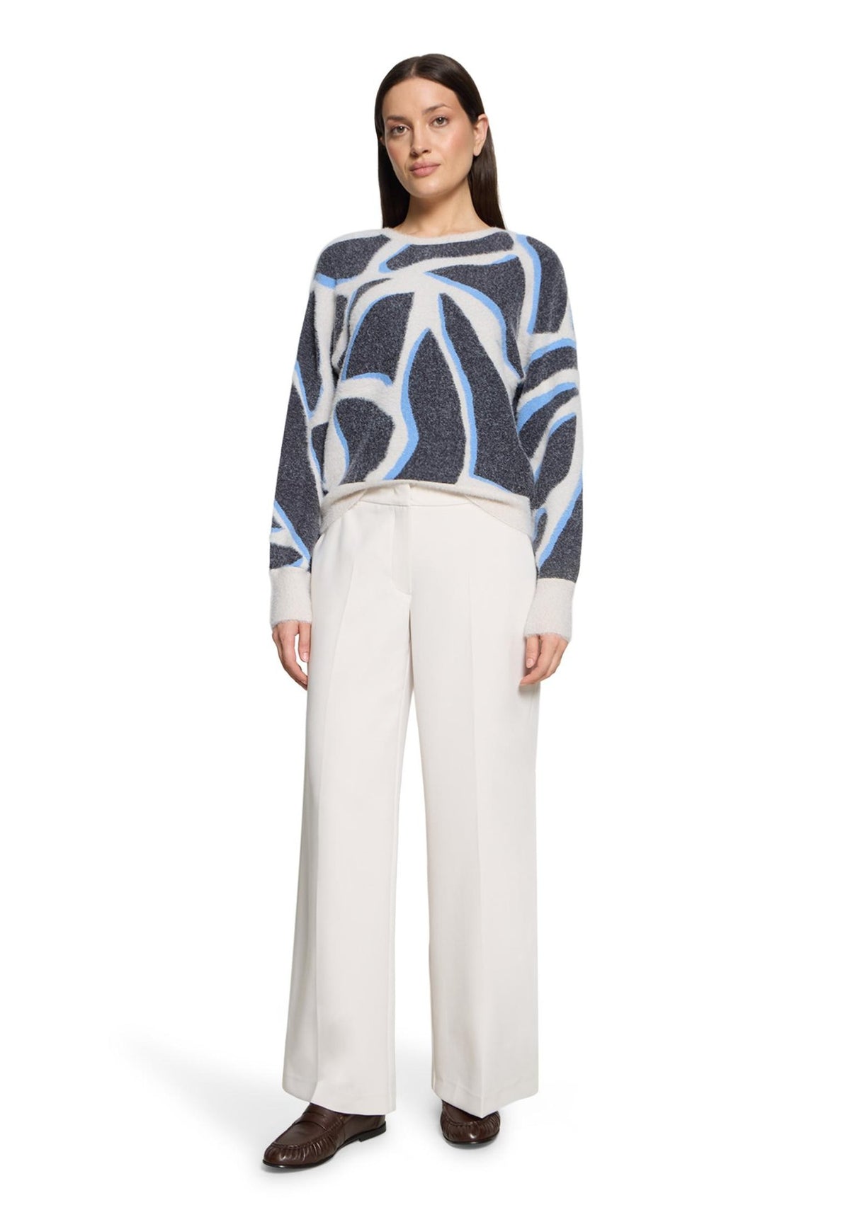 Betty & Co Damen Pullover Grey/Cream