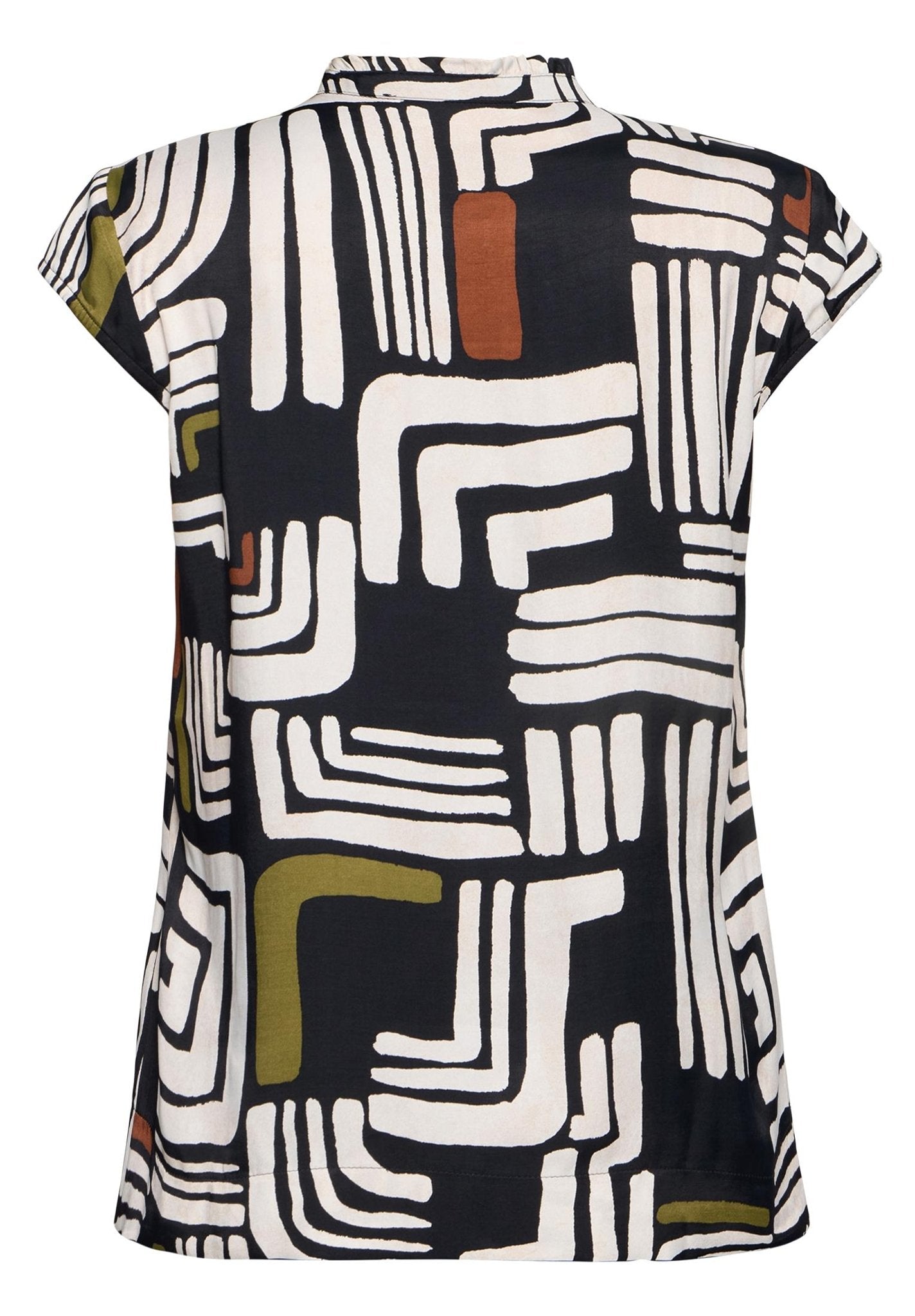 Betty & Co Damen Blusen kurz Black/Cream
