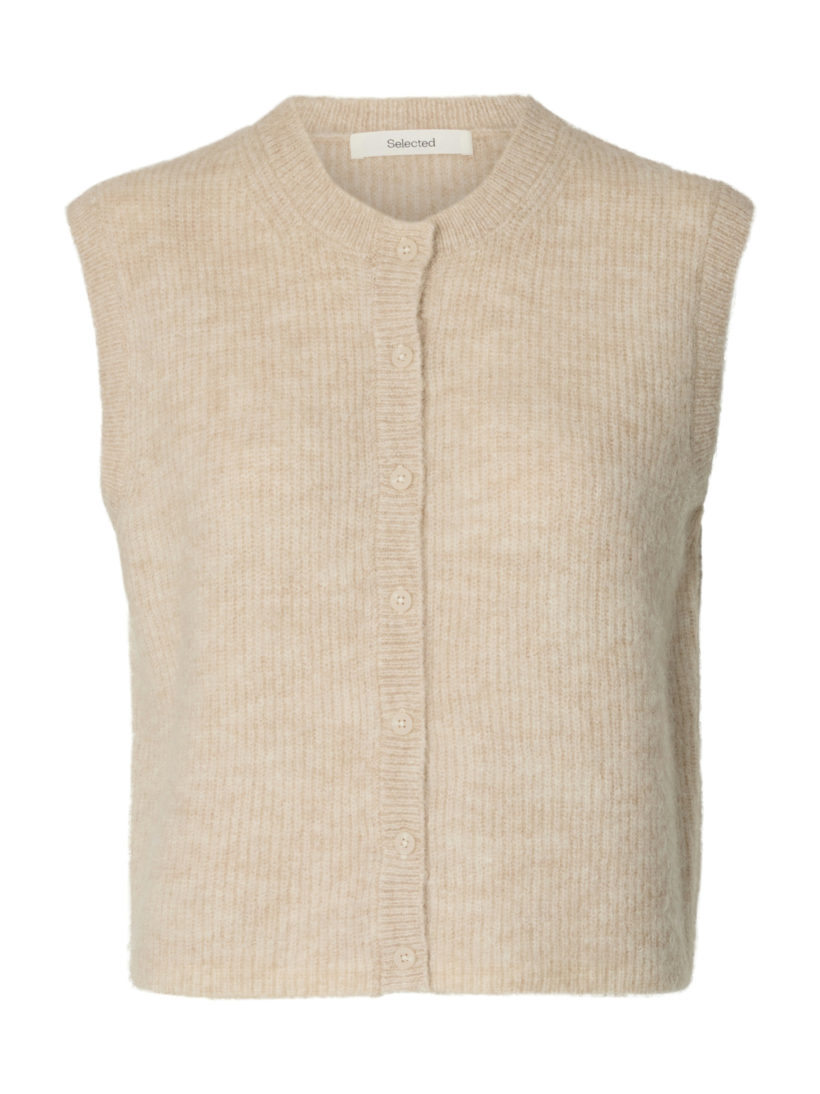 Selected Femme Damen Pullover Birch/Melange