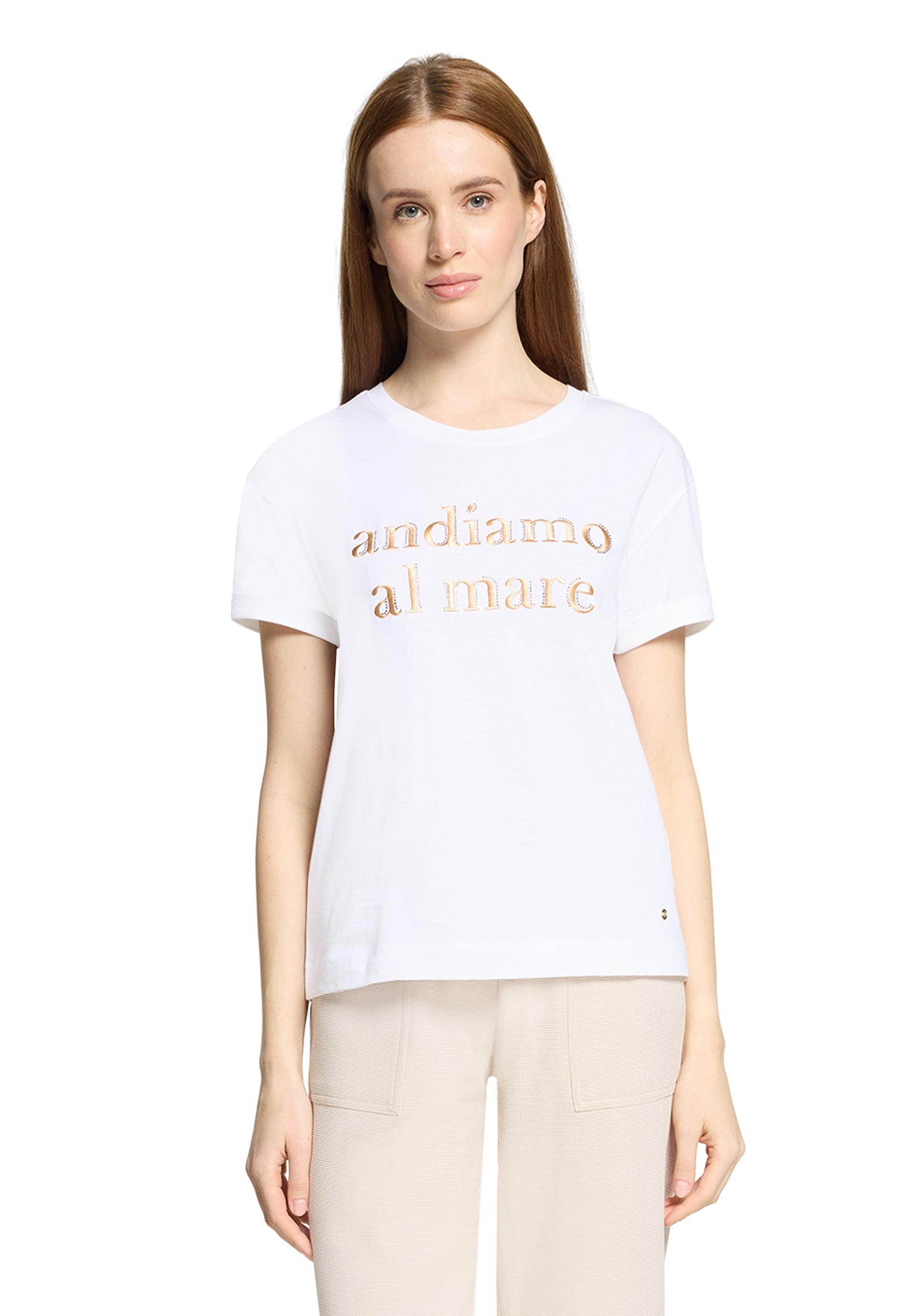 Betty & Co Damen T-Shirts Patch White/Bei