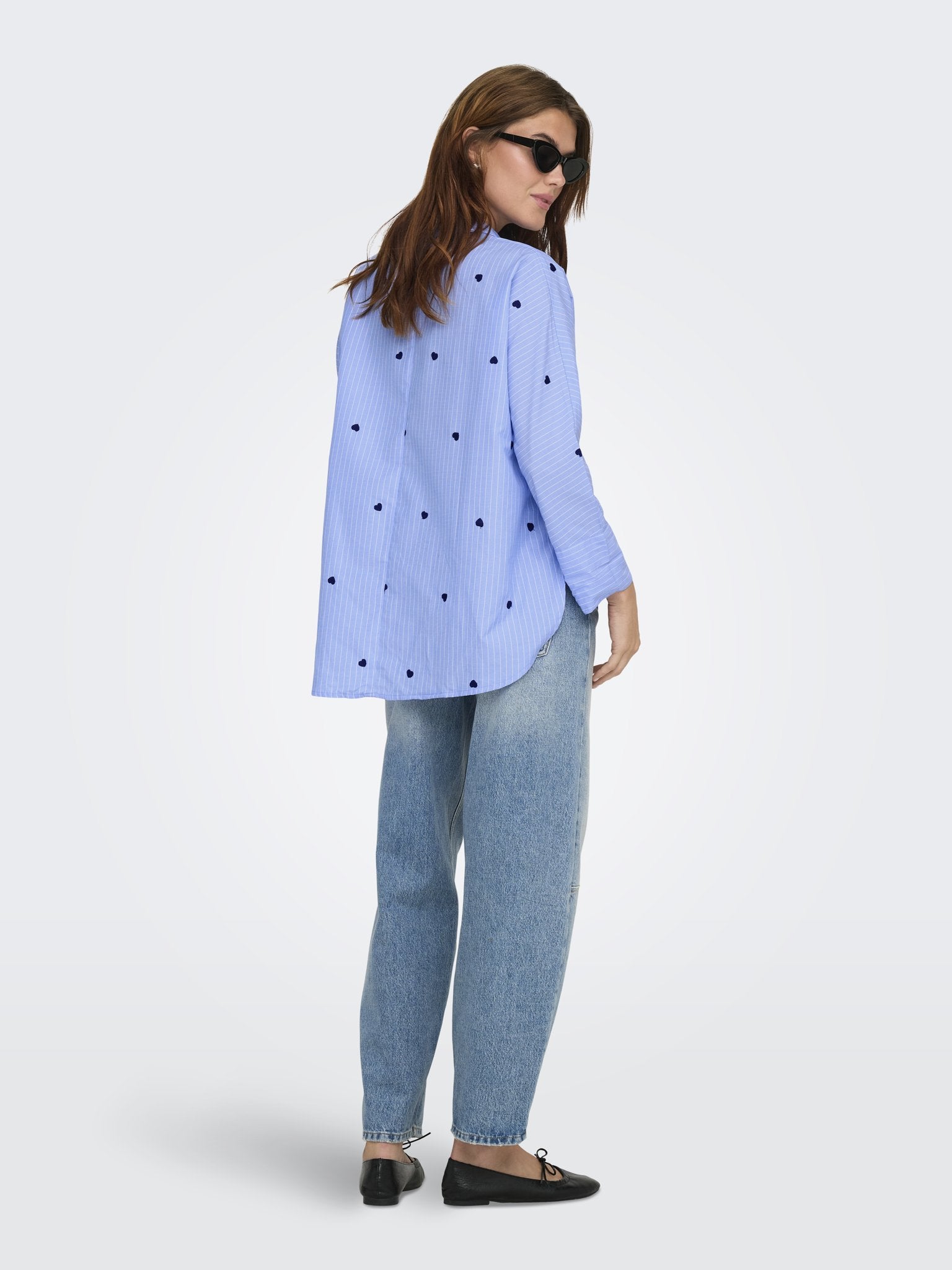 Only Damen Blusen Moonlight Blue/