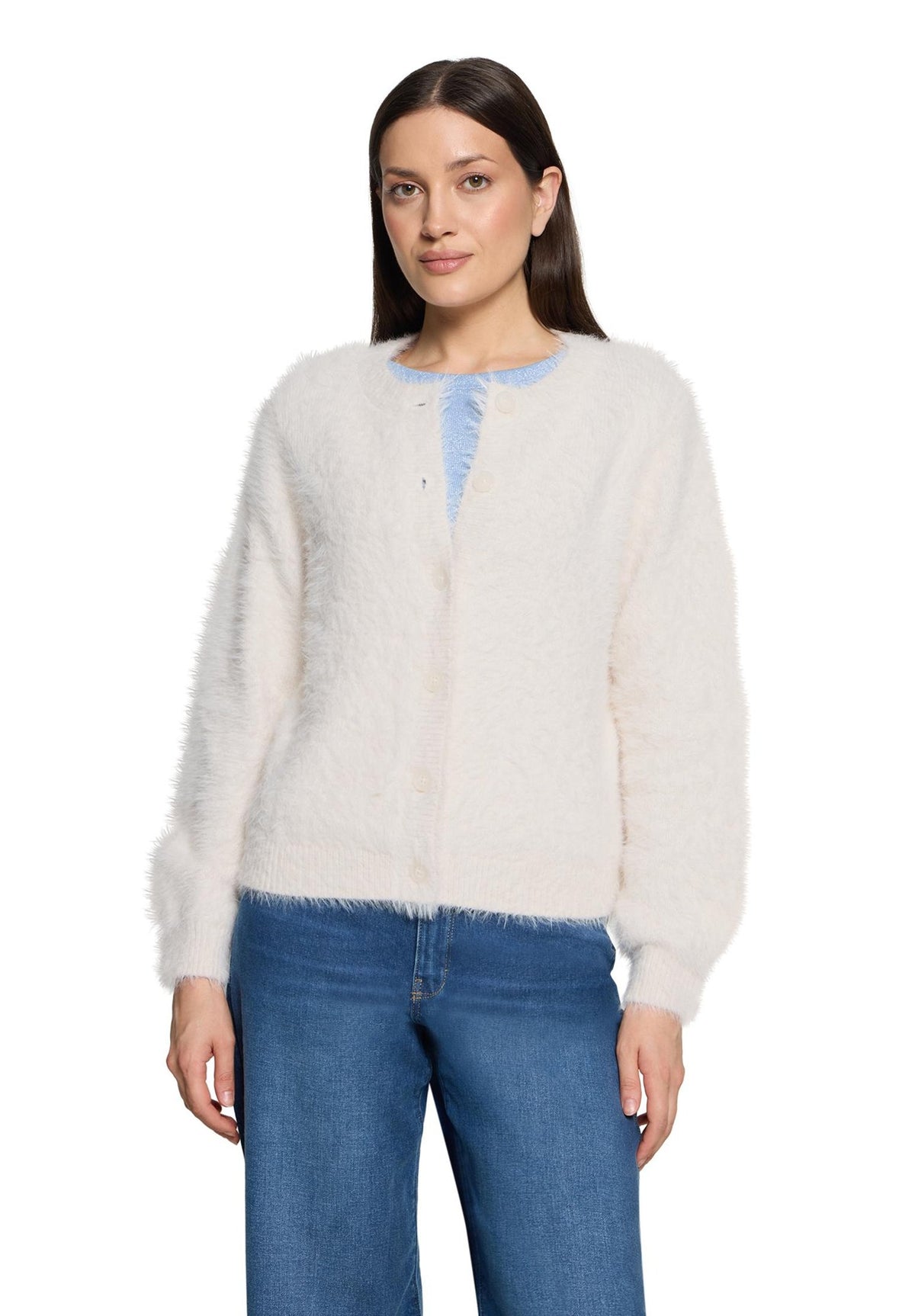 Betty & Co Damen Strickjacken White Sand