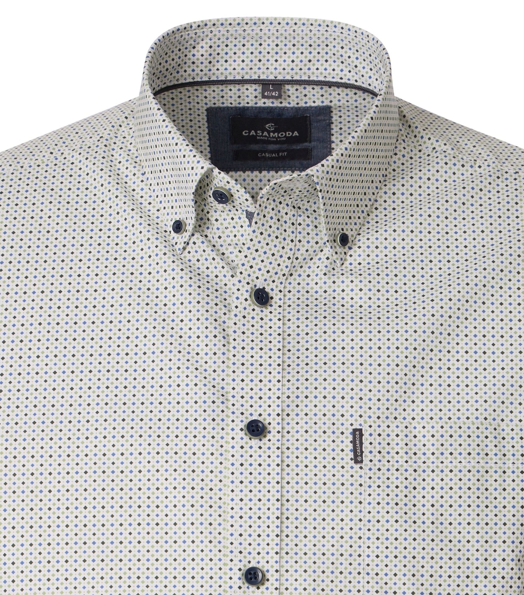 Casa Moda Herren Hemden kurz  Gruen