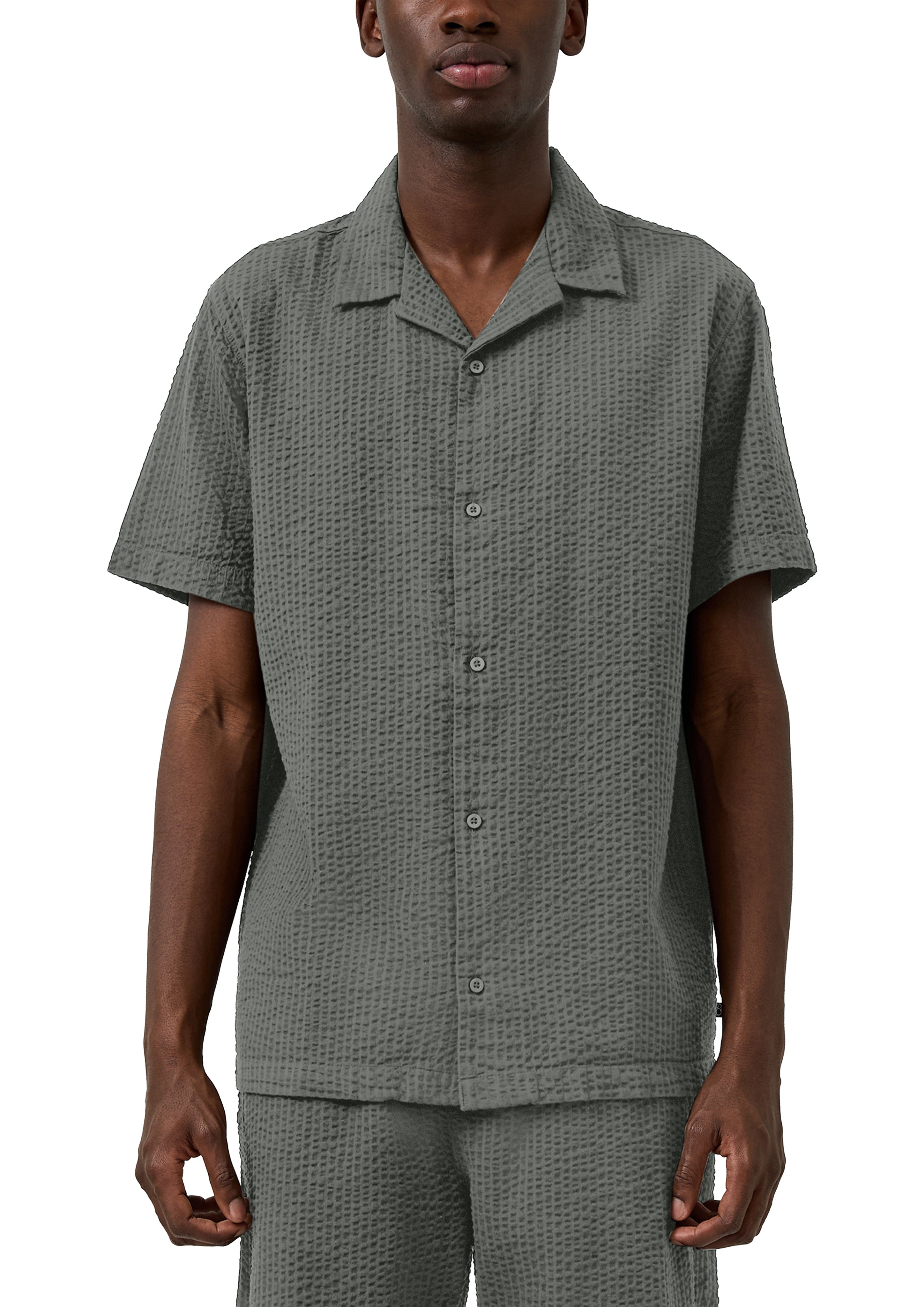 QS by S.Oliver Herren Hemden kurz Grey/Black