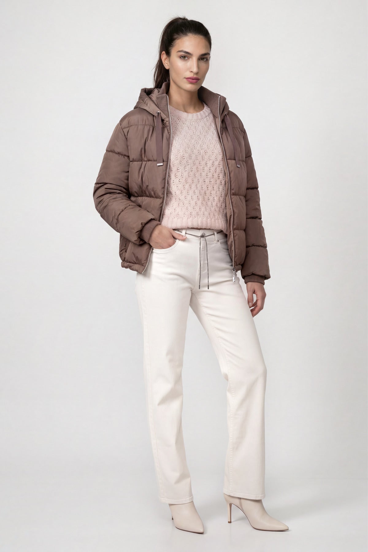 Monari Damen Jacken Taupe